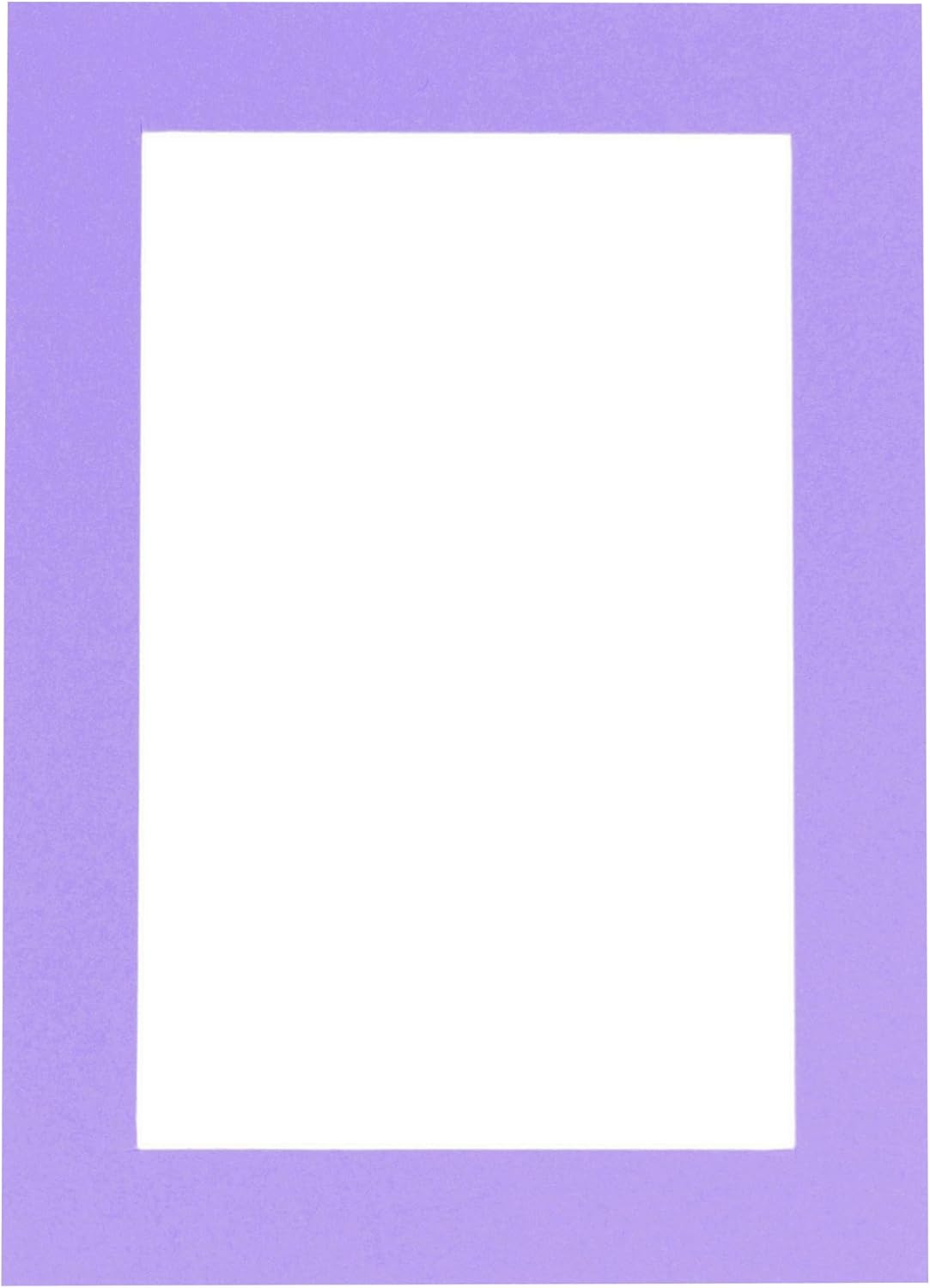 Poster Palooza 8.5x11 Mat Bevel Cut for 7x9 Photos - Acid Free Light Purple Precut Matboard - For Pictures, Photos, Framing - 4-ply Thickness