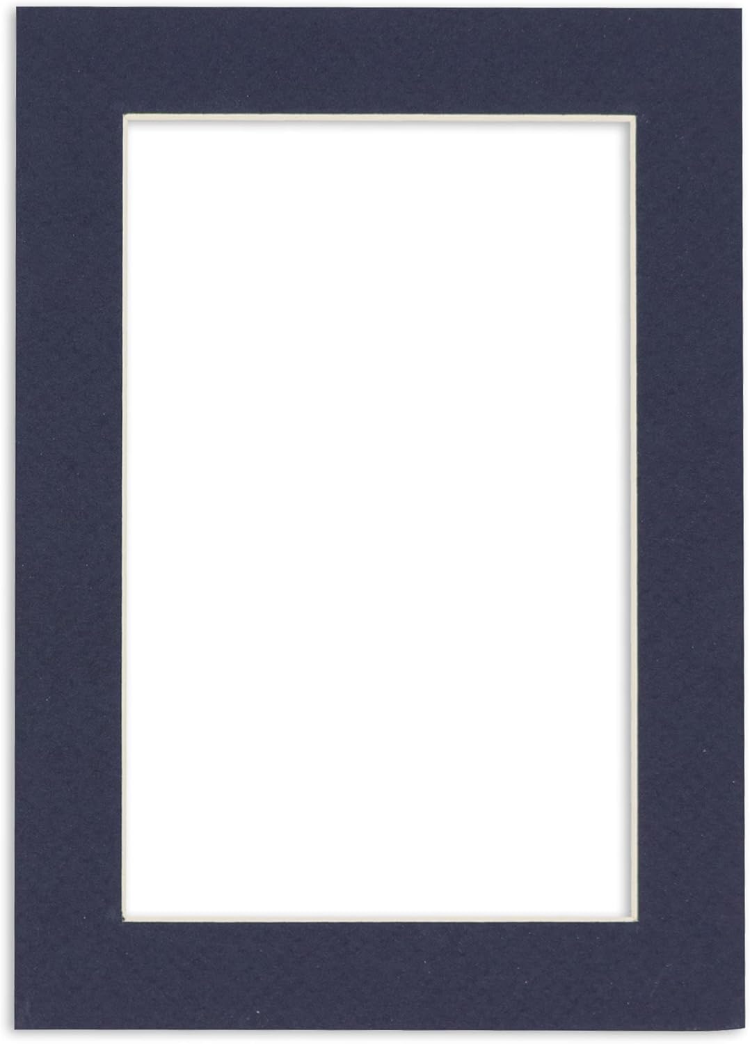 Pack of TEN 8x10 Mats Bevel Cut for 5.5x8.5 Photos - Acid Free Navy Precut Matboards For Pictures, Photos, Framing - 4-ply Thickness