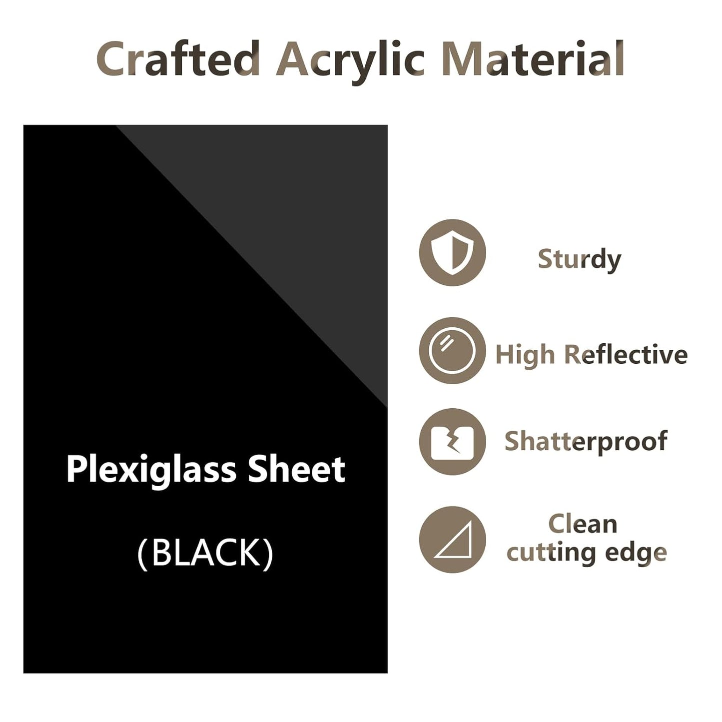 Egofine 8" x 8" Black Plexiglass Sheets 6 Pack 0.04 Inch Cast Acrylic Sheet Thick for DIY Craft Projects, Painting, Photography, Sign, Display Stand, Home Decor, Easy to Cut