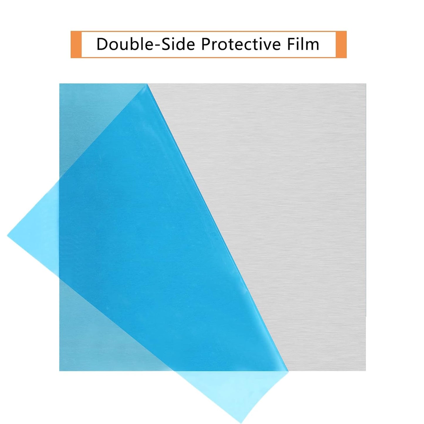 5052 H32 Aluminum Sheet 12x12x1/16 Inch, Rectangle, Silver, 1.5mm Thick, Protective Film, Industrial, Crafting