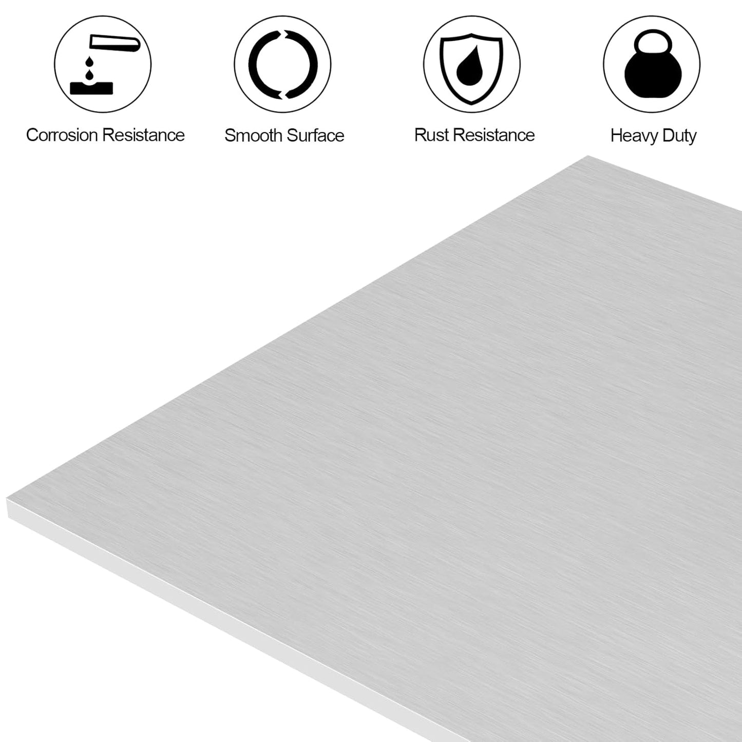 2Pack 6061 T651 Aluminum Sheet Metal 6 x 16 x 1/4 (6MM) Inch Thick Flat Plain Aluminum Plate Covered with Protective Film, Heat Treatable Rectangle 6MM Aluminum Metal Plate for Industrial
