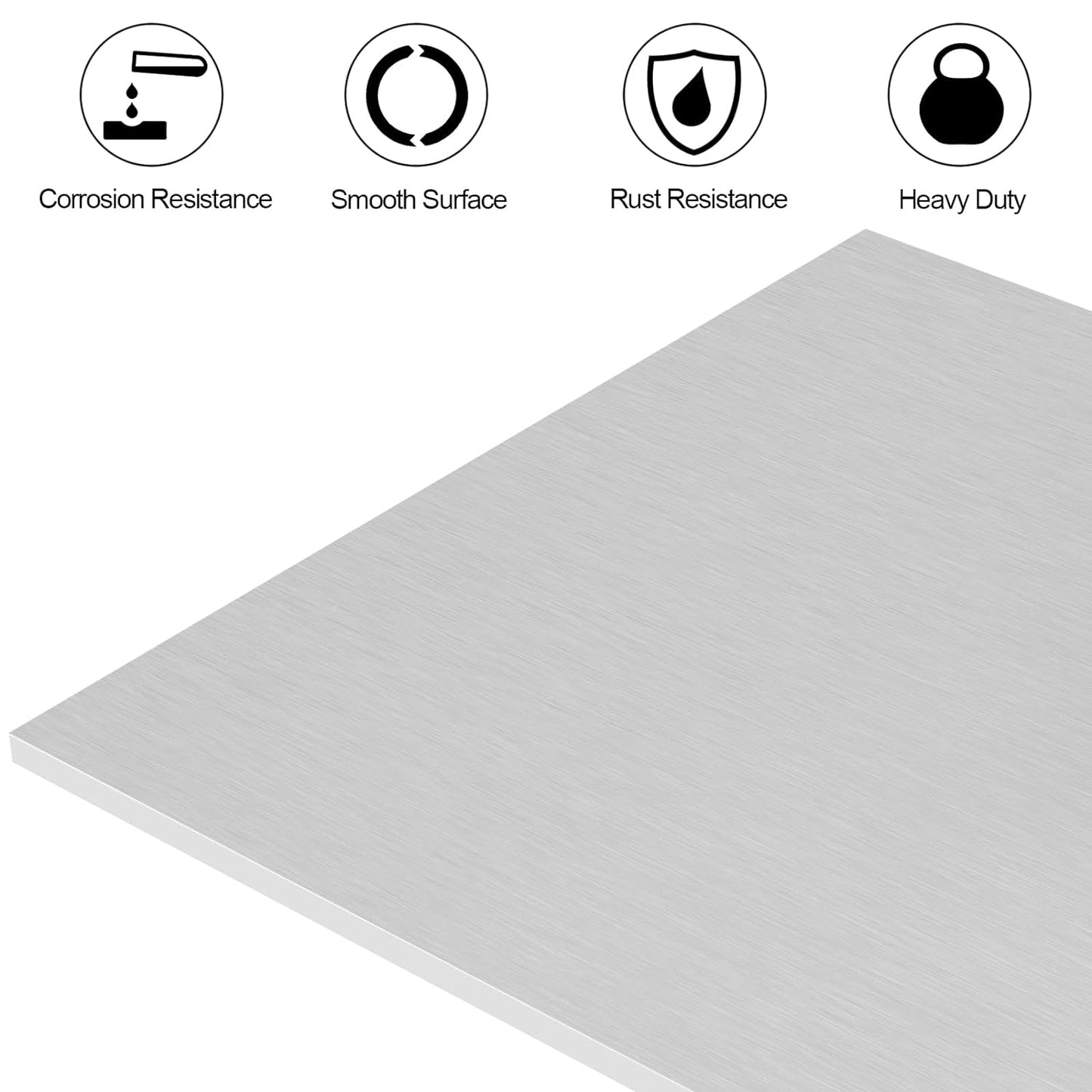 6061 T651 Aluminum Sheet Metal 10 x 17 x 1/4 (6MM) Inch Thick Flat Plain Aluminum Plate Covered with Protective Film, Heat Treatable Rectangle 6MM Aluminum Metal Plate for Industrial