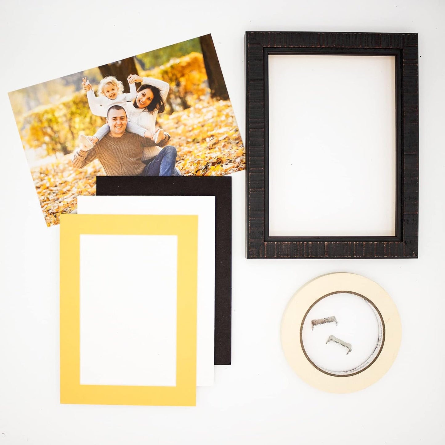 Pack of Ten 11x14 Mats Bevel Cut for 8.5x11 Photos - Acid Free Chamois Yellow Precut Matboards for Pictures, Photos, Framing - 4-ply Thickness