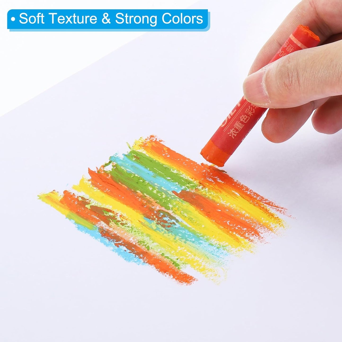 PATIKIL Lemon Yellow Oil Pastels, 12Pcs Soft Oil Crayons Creamy Pastels Stick Art Supplies for Art Painting Drawing Blending Graffiti for Artists Beginners