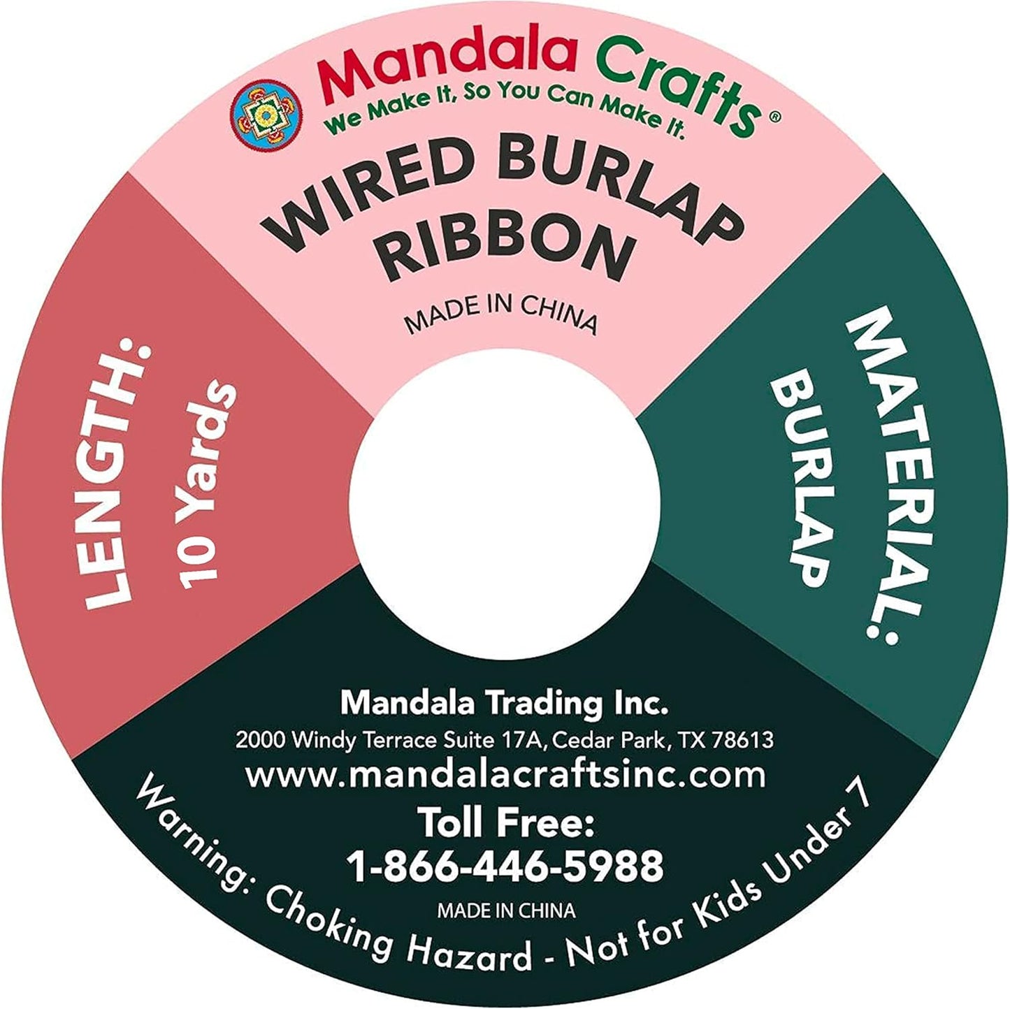 Mandala Crafts Red Burlap Wired Ribbon 1 Inches Wide Jute Ribbons for Crafts - 10 Yds Roll Rustic Burlap Wrap Trim Ribbons for Wreaths Bows Party Decoration