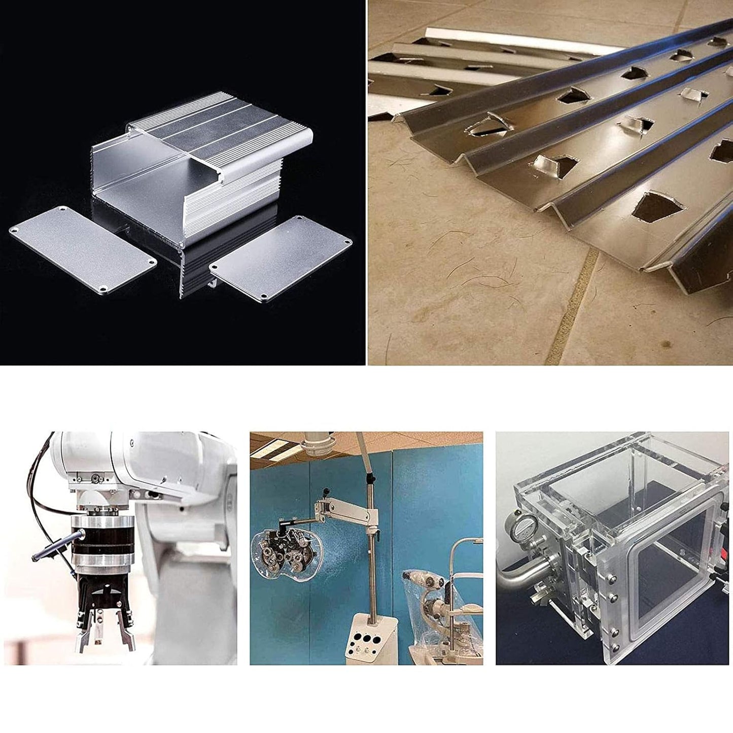 5052 H32 Aluminum Sheet 12x12x1/16 Inch, Rectangle, Silver, 1.5mm Thick, Protective Film, Industrial, Crafting