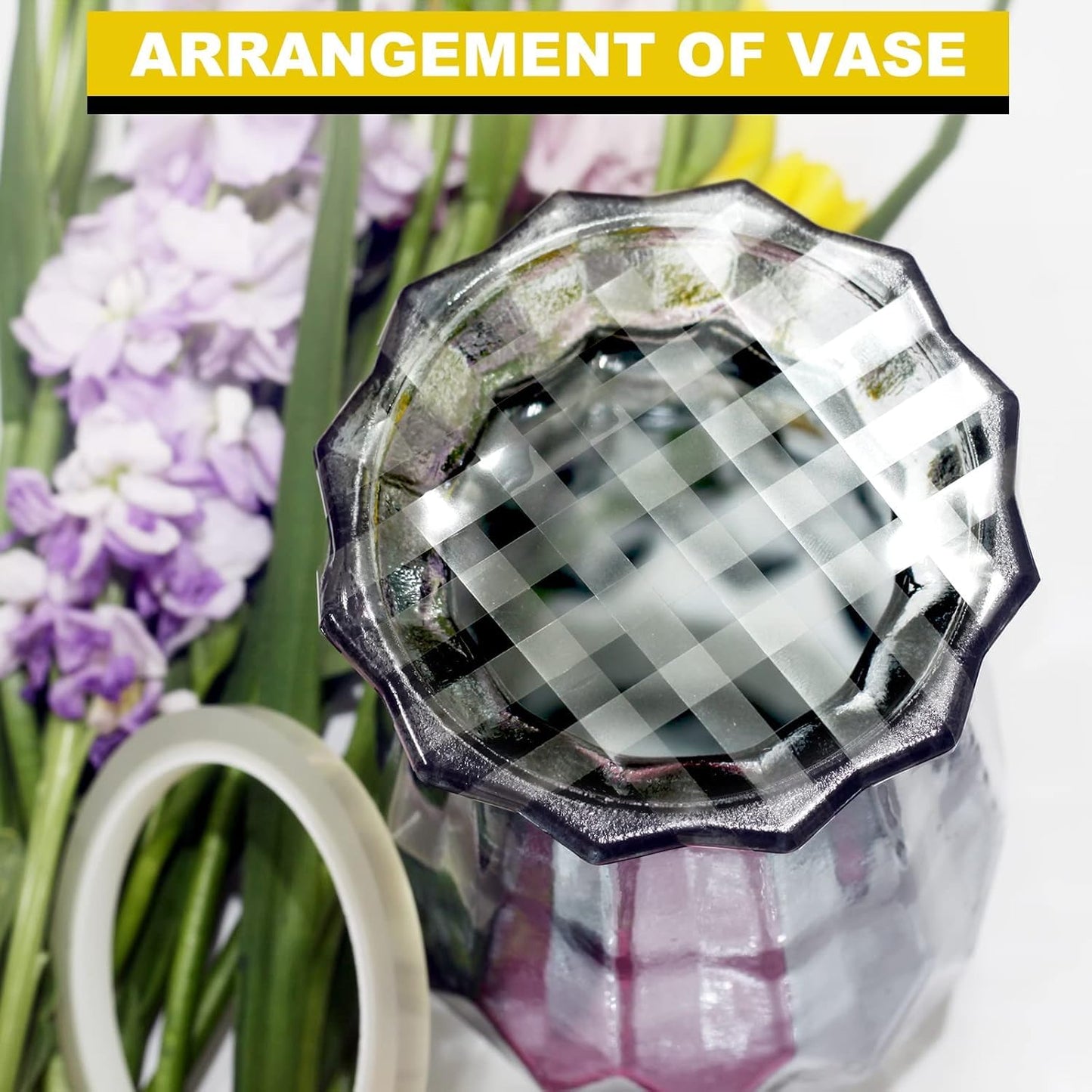 4Packs Clear Floral Tape - 1/4 inches Wide Floral Vase Tape, Clear Waterproof Floral Tape for Fresh Flower Bouquets and Flower Arrangements Crafts (0.25inch*4Packs), 0.25inch*4Pack