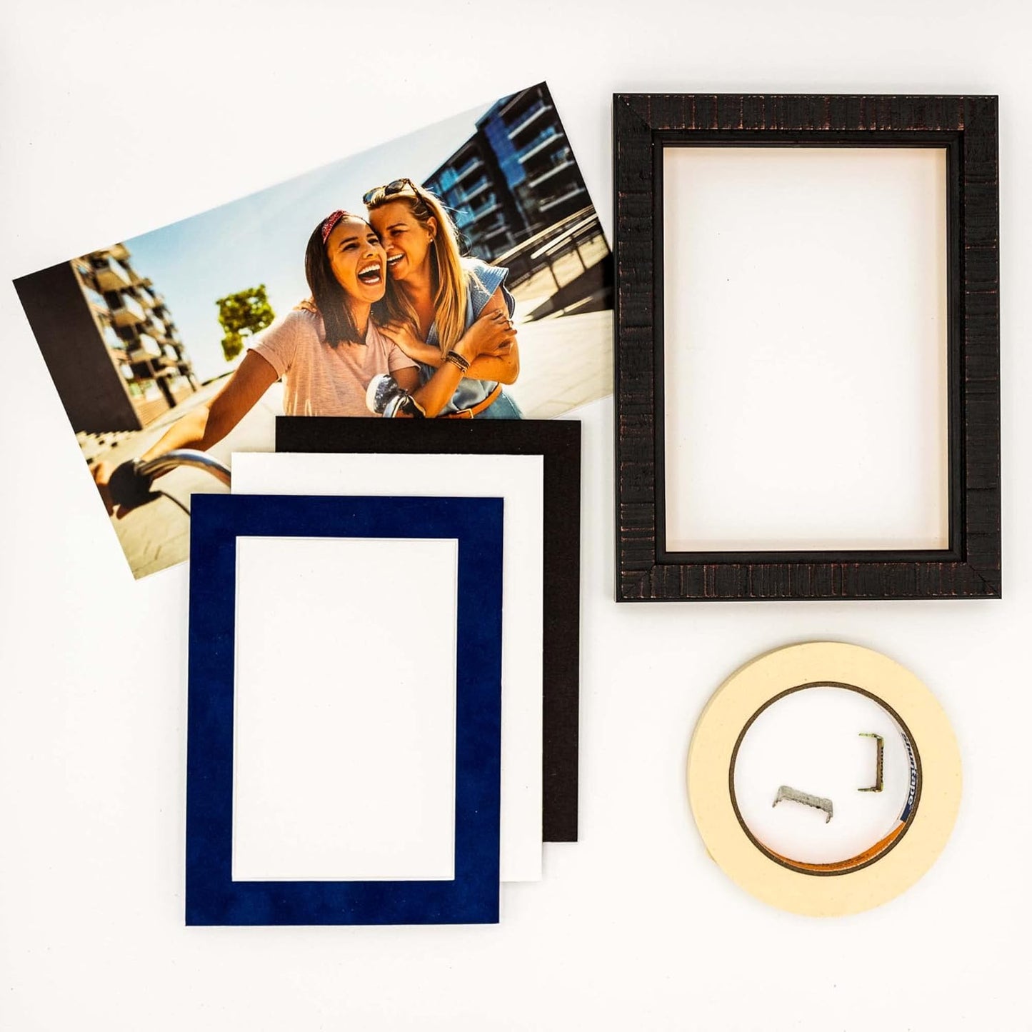 Pack of 25 Acid Free 11x14 Mats Bevel Cut for 8.5x11 Photos - Brooke Blue Suede Precut Matboards For Pictures, Photos, Framing - 4-ply Thickness