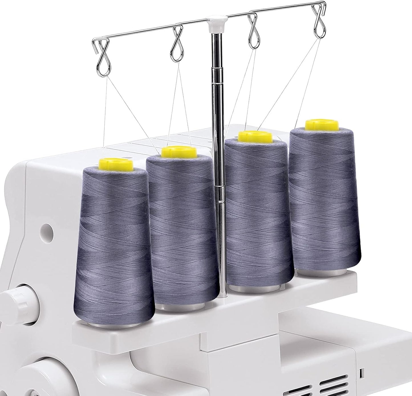Tortoise 4 Cones of 3000 Yards Each Spool Thread for All Purpose, Quilting, Serger, Overlock Sewing Machines - 100% Polyester - Royal Blue