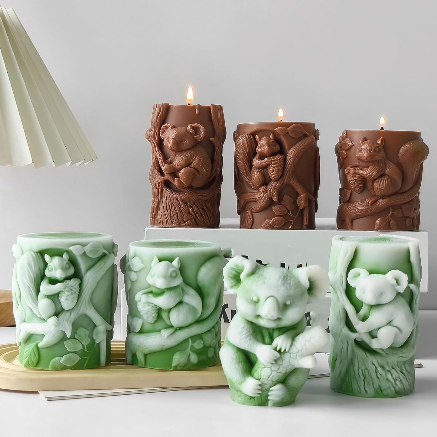 Animal Molds Animal Resin Mold - Resin Casting Silicone Molds for Home Decor & Candle Making Wave Spiral Mold