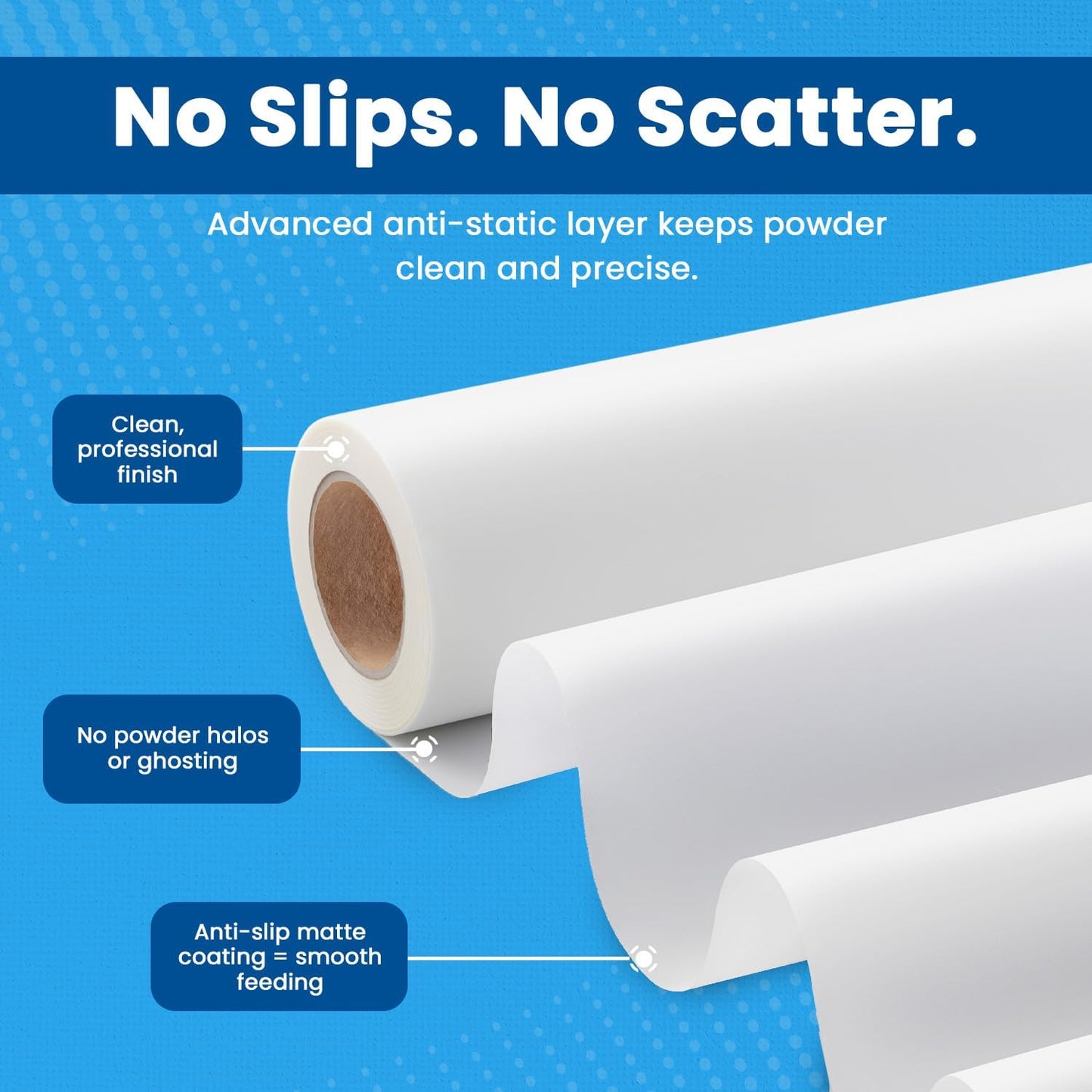 DTF Transfer Film Roll 23.6in x 328ft (Pack of 2) – Premium Plus Hot & Cold Peel – Double Matte Anti-Static – Heat Transfer Film for Vibrant Colors & Durable Prints – Works with All DTF Printers