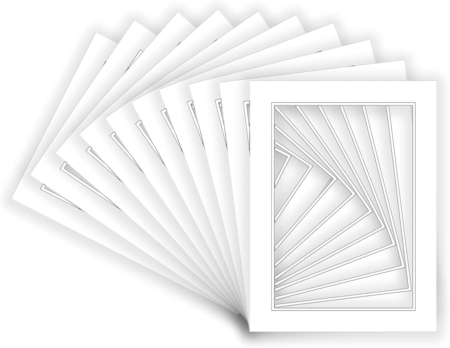 16x20 Mat for 8x10 Photo - Precut White on White Double Mat Picture Matboard for Frames Measuring 16 x 20 Inches - Bevel Cut Matte to Display Art Measuring 8 x 10 Inches - Acid Free ONE MAT