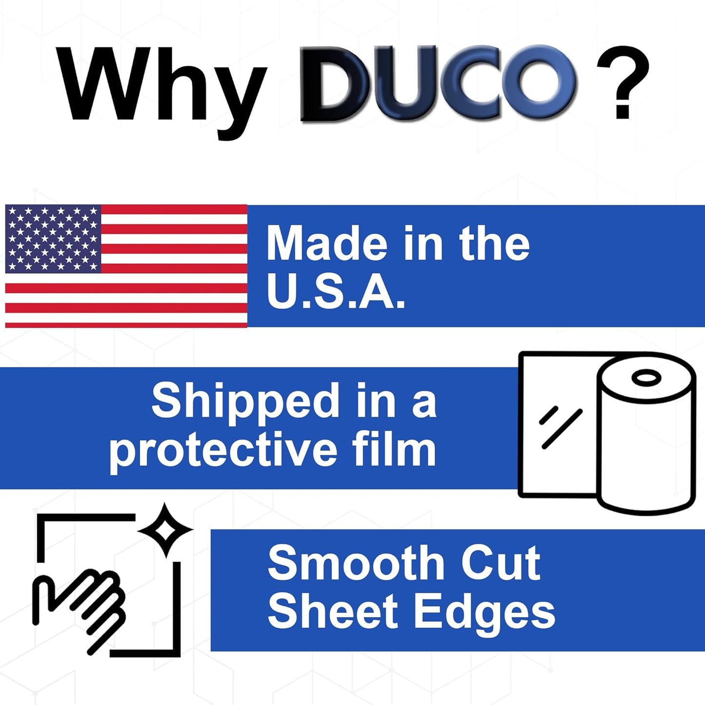 Duco USA-Made Clear Cast Acrylic Sheet 1/8 Inch Thick 24" x 36" - 1 Pack of Transparent Plexiglass Sheet - Lightweight Acrylic Board for Window Replacements, Displays, Signs, and More