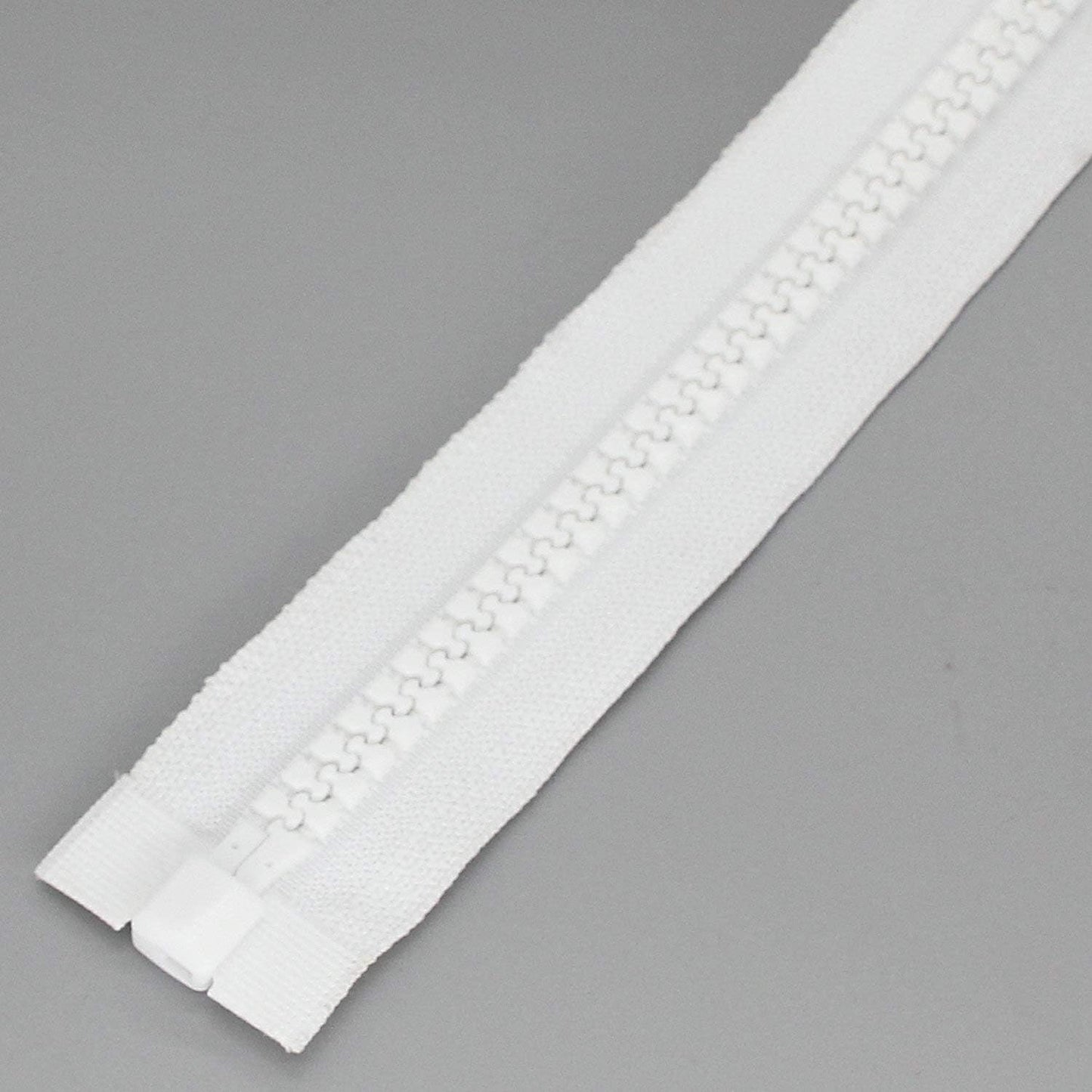 Leekayer #10 Heavy Duty Zippers Separating Large Plastic Zippers White Tape with Double Pull Tab Slider, for Sewing,Sleeping Bag, Boat, Canvas, Cover, Trampoline, Dog Bed,Tent (72" 1pcs)