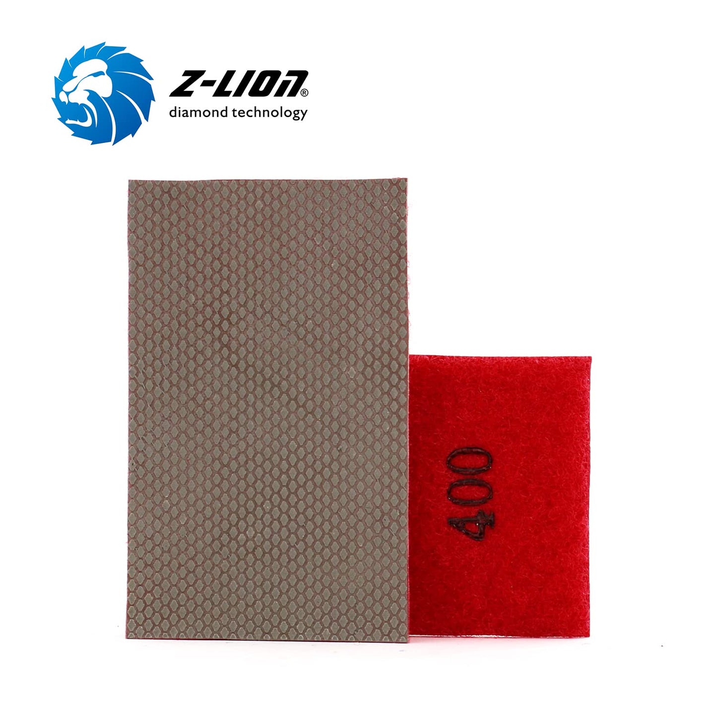 Z-Lion Diamond Abrasive Paper Sheets 400 Grit Diamond Sandpaper Nylon Back for Grinding Stone Glass Ceramic(1 Pcs)