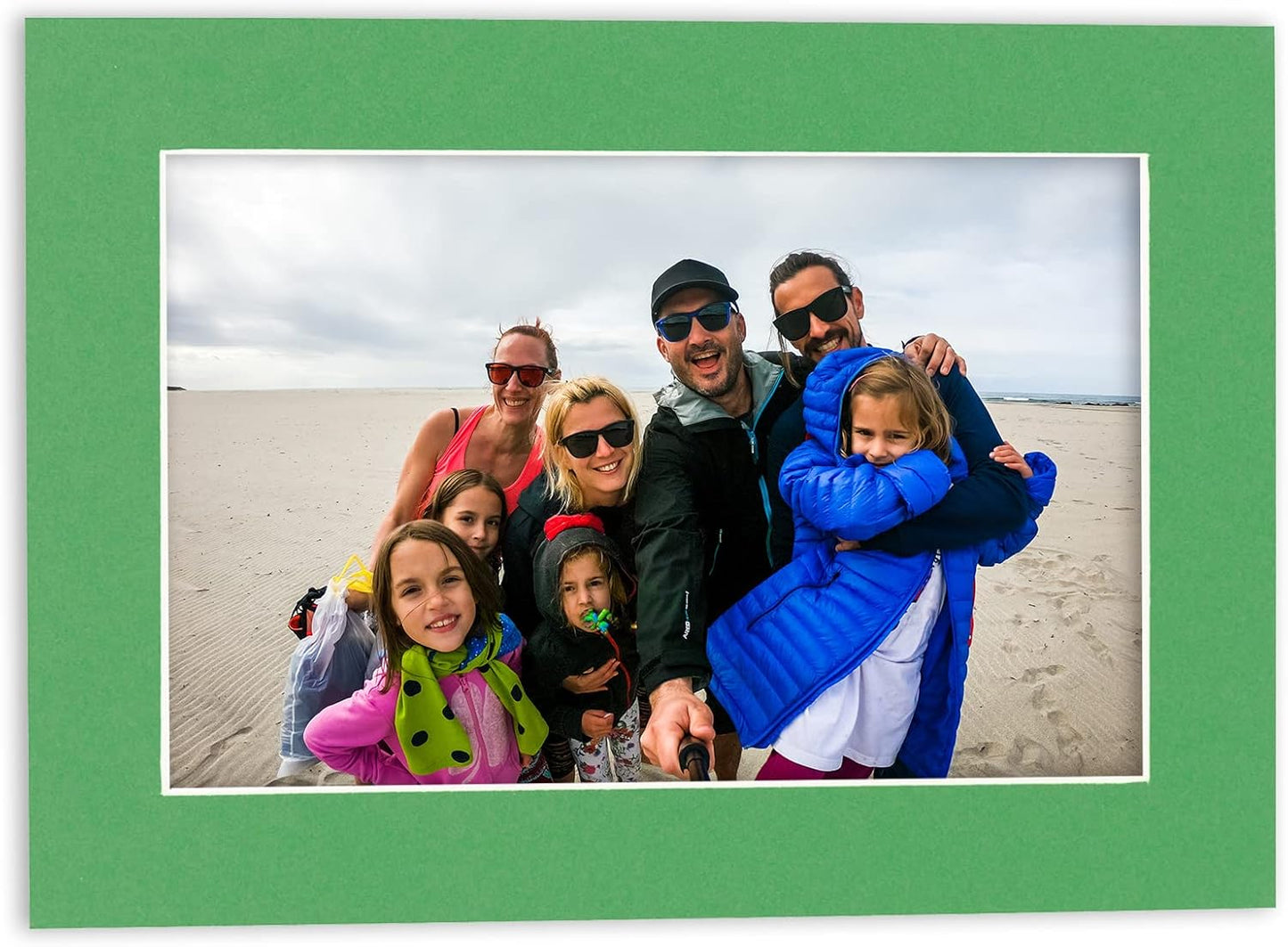 5x7 Mat for 8.5x11 Frame - Precut Mat Board Acid-Free Bright Green 5x7 Photo Matte For a 8.5x11 Picture Frame, Premium Matboard for Family Photos, Show Kits, Art, Picture Framing, Pack of 25 Mats