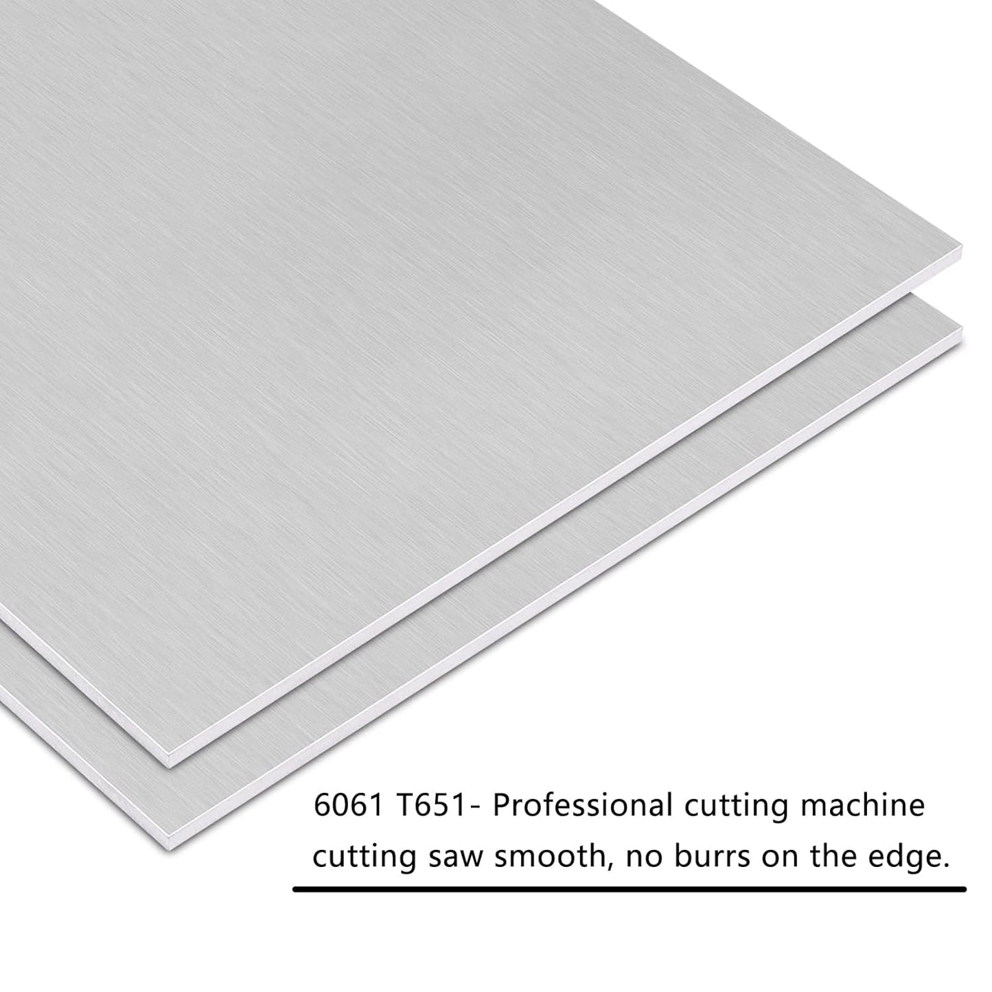 6061 T651 Aluminum Sheet Metal 12" x 12" x 0.04"(1mm) Flat Plain Thin Aluminum Sheet Plate Covered with Protective Film, Heat Treatable Rectangle Aluminum Metal Plate for Crafting, Industrial