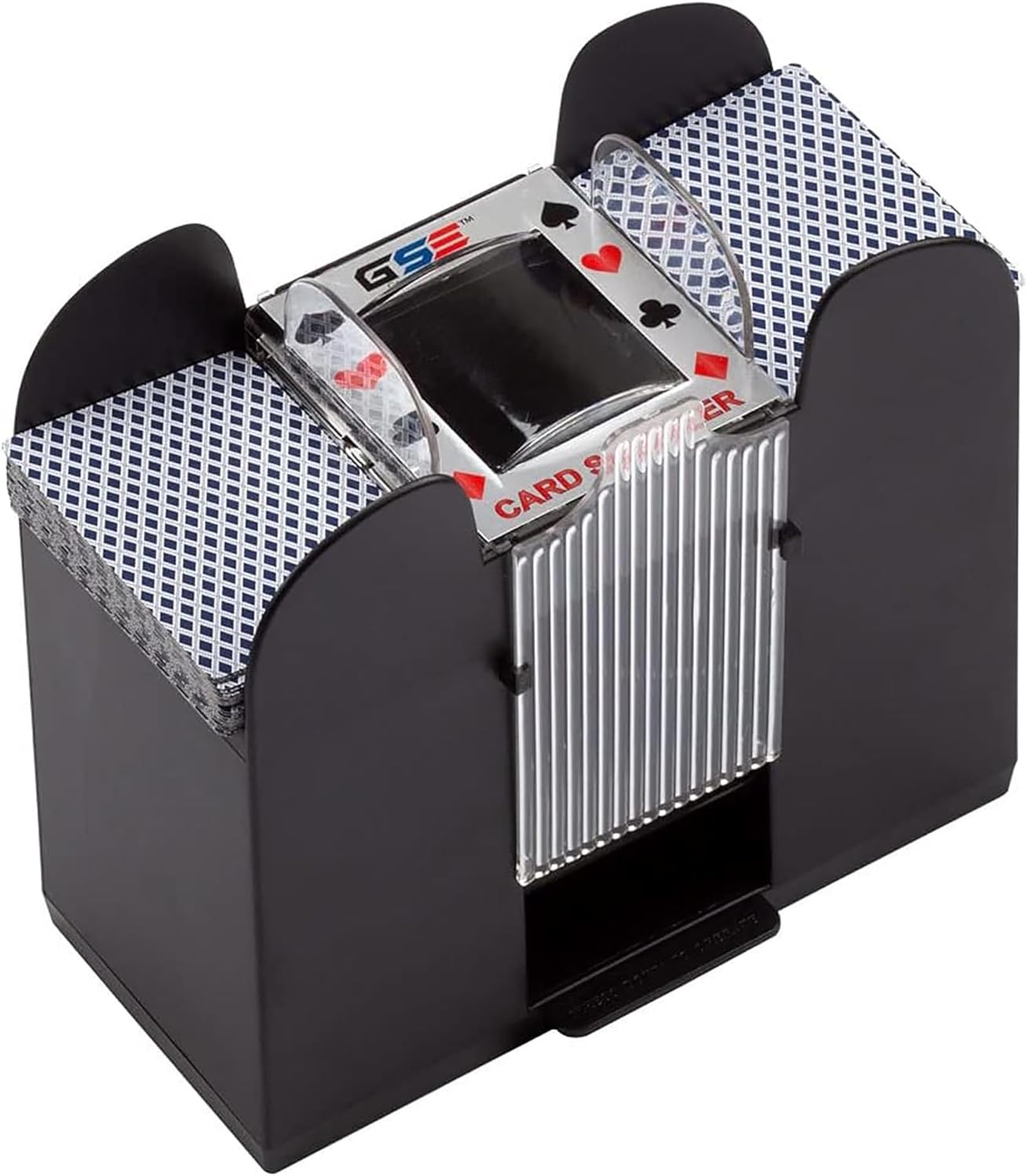 GSE Games & Sports Expert 6-Deck Automatic Card Shuffler, Battery-Operated Shuffler Machines for Playing Cards, Blackjack, Texas Hold'em, Canasta, UNO, Rummy, Bridge