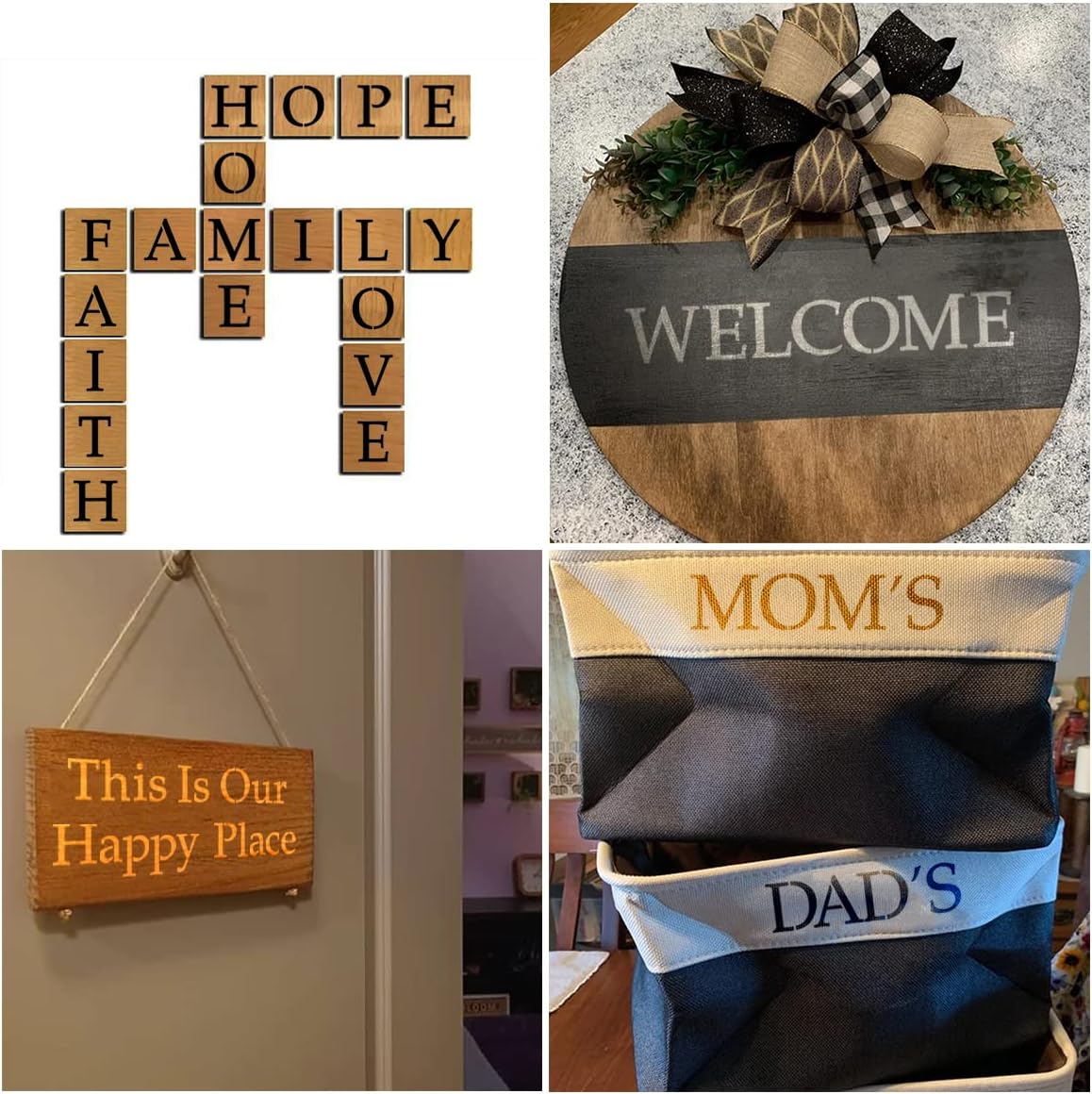 5 Inch Alphabet Letter Stencils for Painting - 70 Pack Letter and Number Stencil Templates with Signs for Painting on Wood, Reusable Letters and Numbers Stencils for Chalkboard Wood Signs & Wall Art