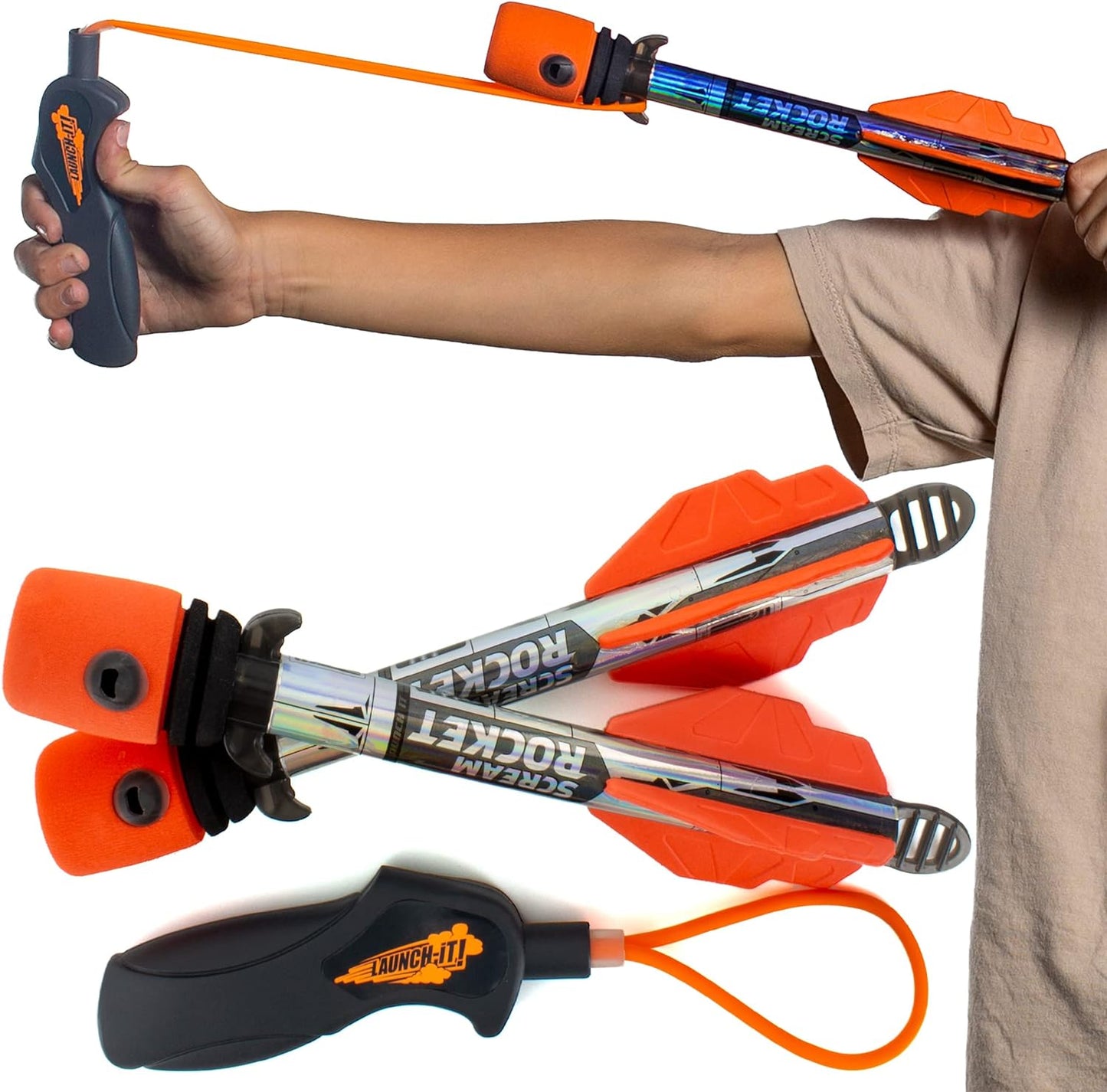 Toy Rocket Launcher for Kids: Outdoor Toys Slingshot Rocket Launchers - Best Gifts for Boys & Girls All Ages - Fun Stocking Stuffers for Kids & Teen Boy Gifts for 8 9 10 11 12+ Year Old Boys Gift Idea
