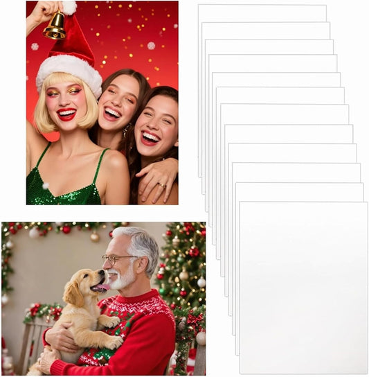12pcs Sublimation Metal Photo Blanks 8x10 Inch - Make Your Permanent Photo Posters Signs, Sublimation Aluminum Blank for Crafters Small Businesses DIY Enthusiasts (Thickness 0.45mm)