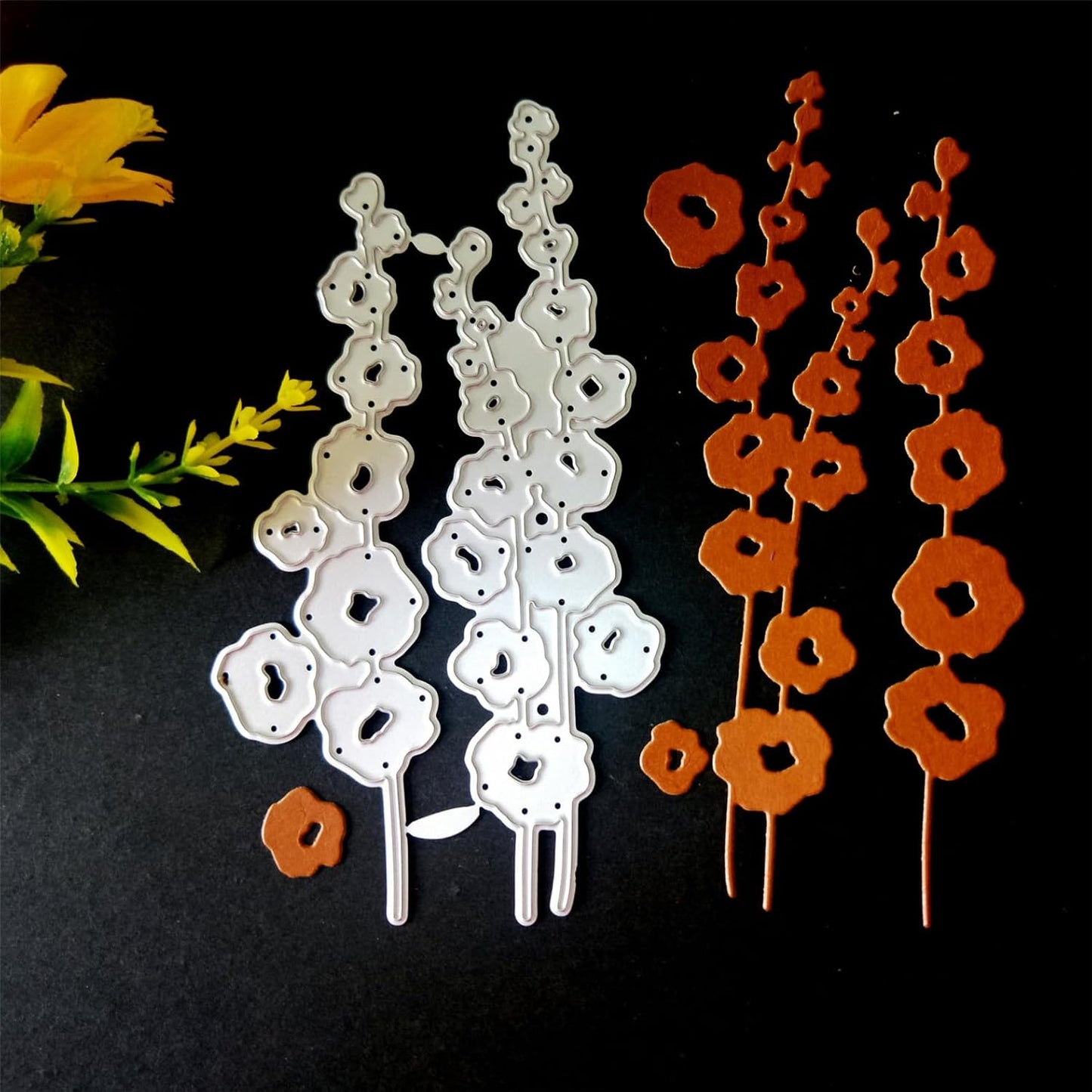 3D Background Cutting Dies Metal Stencils Scrapbooking Tools Flowers Lace Frame DIY Embossing Template for Paper Card Making Album Arts Crafts Supplies (Flowers Bunch-6.5x12cm)