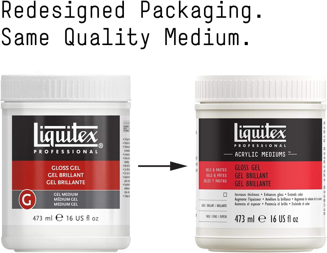 Liquitex Professional Gloss Gel Medium, 473ml (16-oz)
