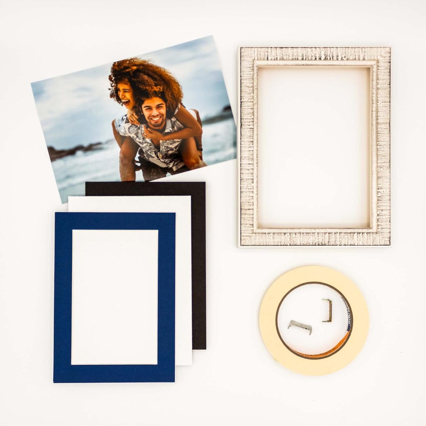 Poster Palooza 8x10 Mat Bevel Cut for 5.5x8.5 Photos - Acid Free Bottle Blue Precut Matboard - For Pictures, Photos, Framing - 4-ply Thickness