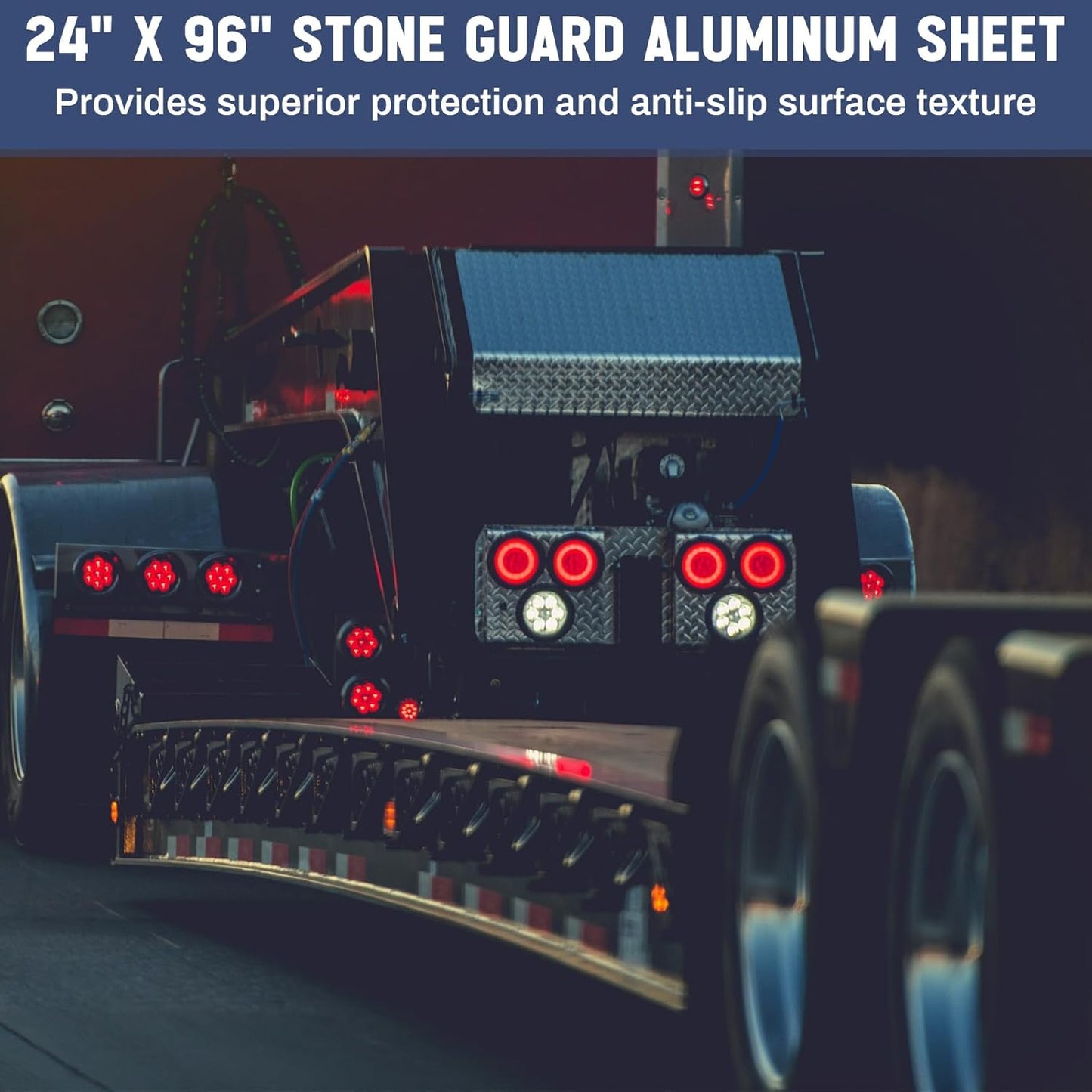 Diamond Plate Sheet Metal Heavy Duty Tread Aluminum Sheet Diamond Tread Plate for Wall Covering, Cargo Trailer, RV and More(24 x 120 Inch,Silver)