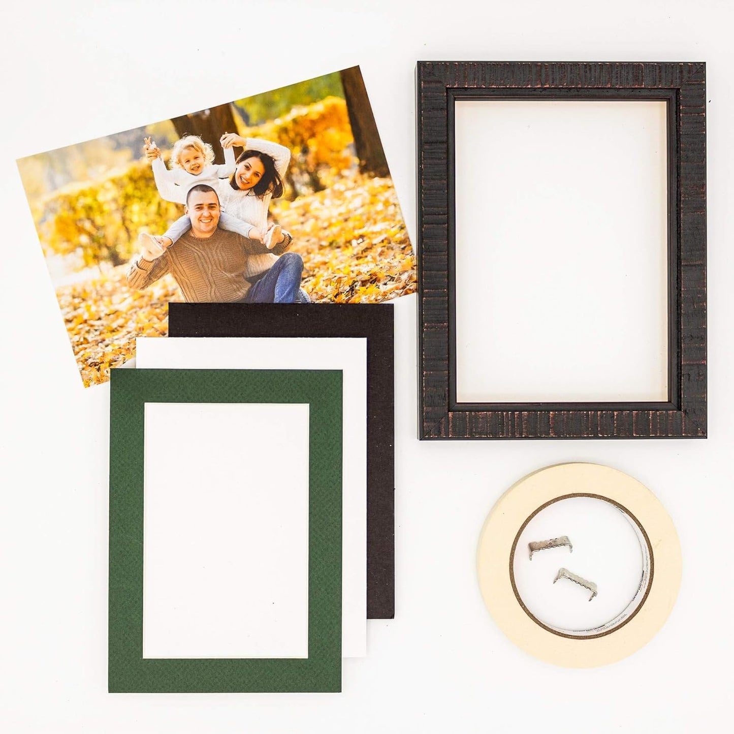 5x7 Mat for 8.5x11 Frame - Precut Mat Board Acid-Free Hunter Green 5x7 Photo Matte For a 8.5x11 Picture Frame, Premium Matboard for Family Photos, Show Kits, Art, Picture Framing, Pack of 1 Mat