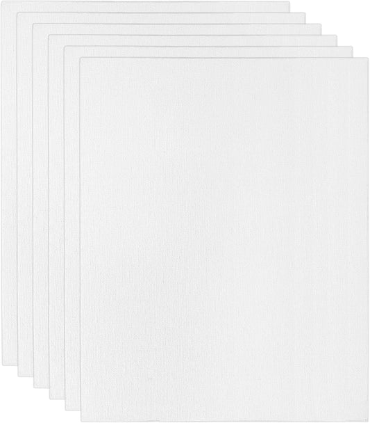 PATIKIL 8x10 Canvas Boards for Painting, 6 Pack 100% Cotton Square Triple Primed Stretched Blank Art Canvas Panel Bulk Thin for Acrylic, Oil, Tempera Paints, White