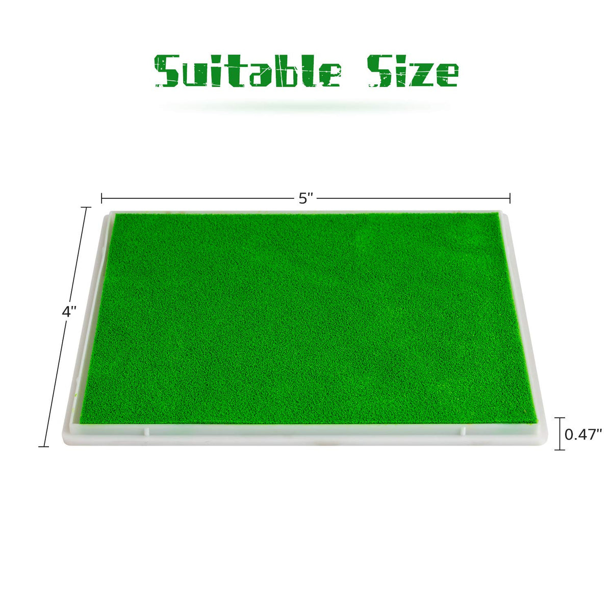 Ink Pad, 5x4'' Washable Non-Toxic Ink Stamp Pad for Baby Footprint Handprint, Green