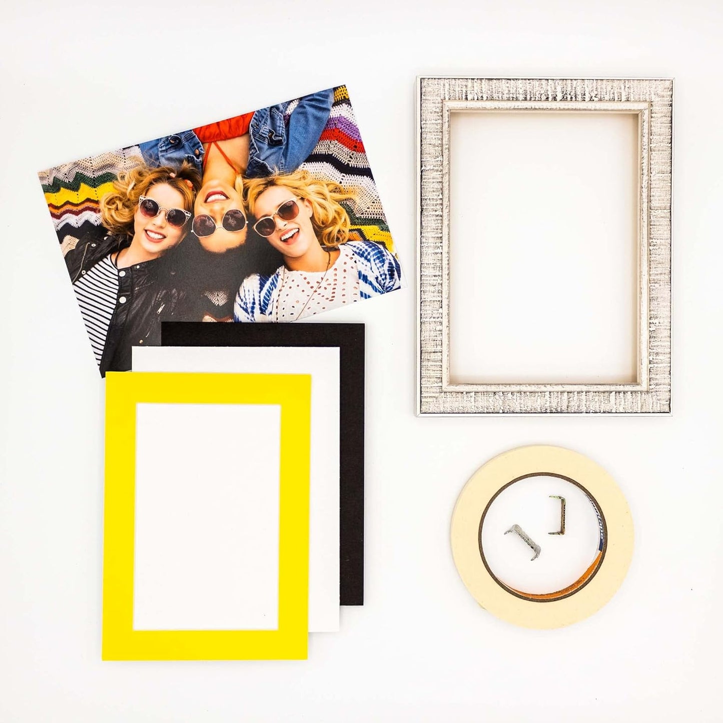 11x14 Mat for 8.5x11 Photo - Precut Yellow Picture Matboard for Frames Measuring 11 x 14 Inches - Bevel Cut Matte to Display Art 8.5 x 11 Inches - Acid Free ONE MAT with Backing Board & Clear Bag