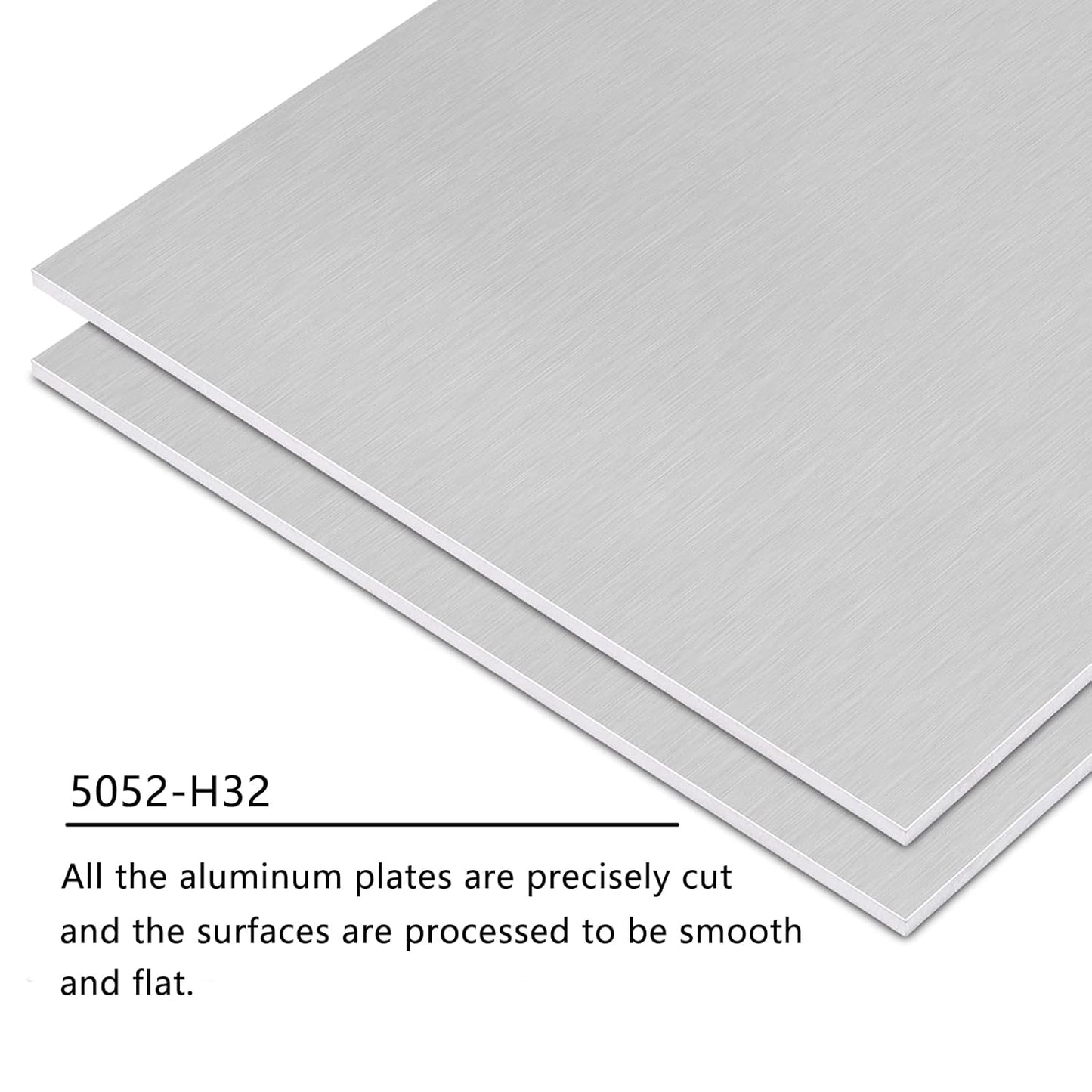 2Pack 5052 H32 Thin Aluminum Sheet Metal 12 x 12 x 0.012 (12Mil) Aluminum Plate Covered with Protective Film, Rectangle Thin Aluminum Metal Plate for Crafting, DIY, Handcraft, Backsplashes, 0.3mm