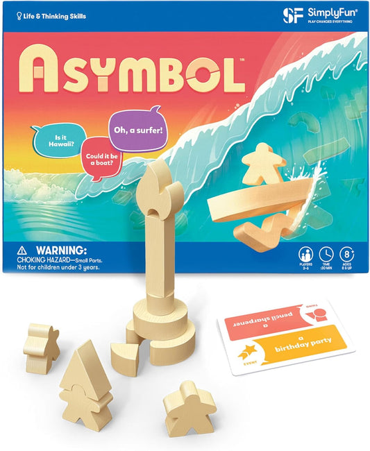 SimplyFun Asymbol - A Building and Communication Game That Challenges Your Creativity & Imagination - 3 to 6 Players - A Game for Kids Ages 8 & Up