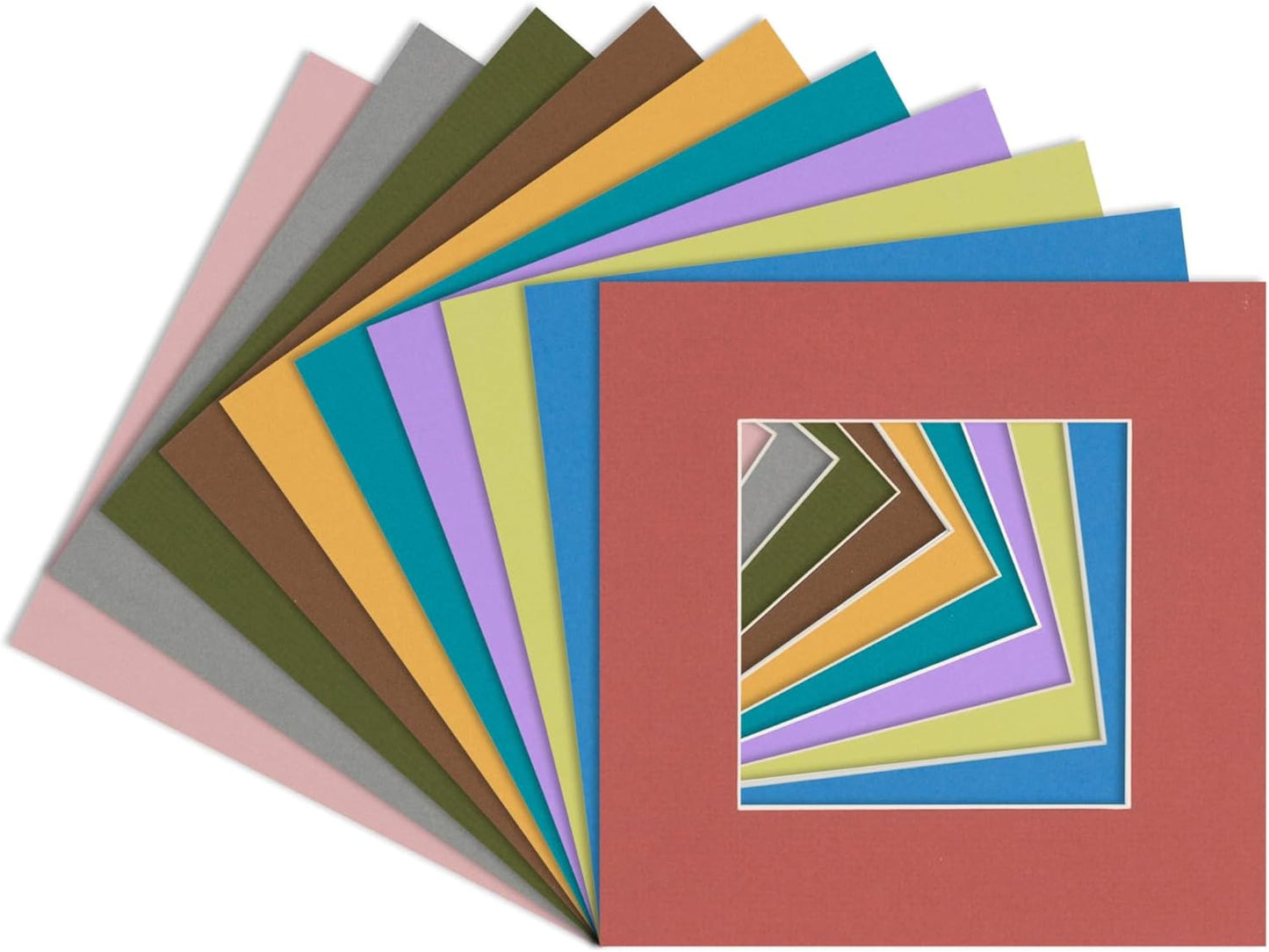 5x7 Mat for 8.5x11 Frame - Precut Mat Board Acid-Free Mixed Colors 5x7 Photo Matte For a 8.5x11 Picture Frame, Premium Matboard for Family Photos, Show Kits, Art, Picture Framing, Pack of 100 Mats