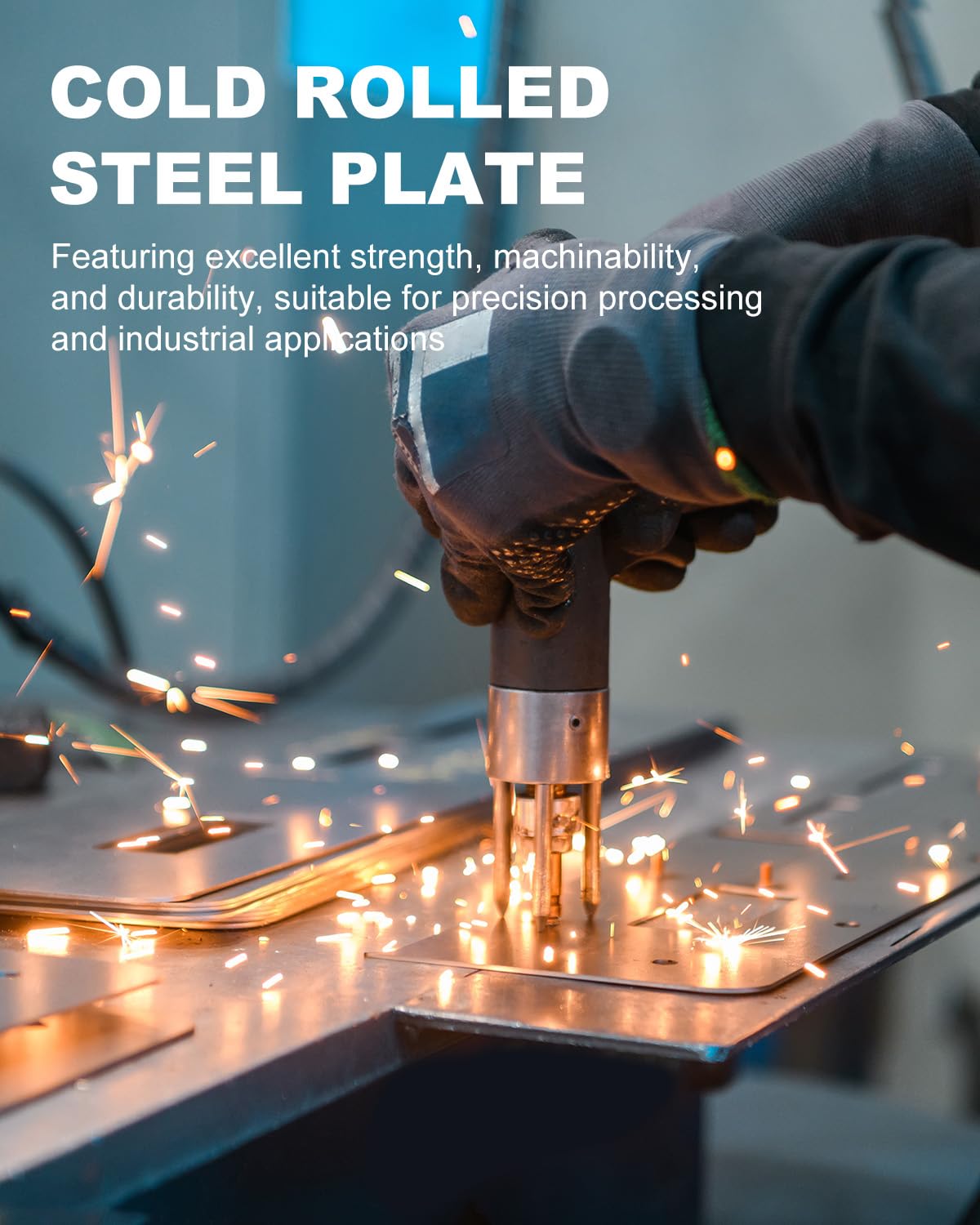 4 Pcs 16 Gauge Steel Sheets Metal Cold Rolled Steel Plate, 12" x 8" Weldable Metal Sheet for DIY Craft Projects, Industrial, Professional