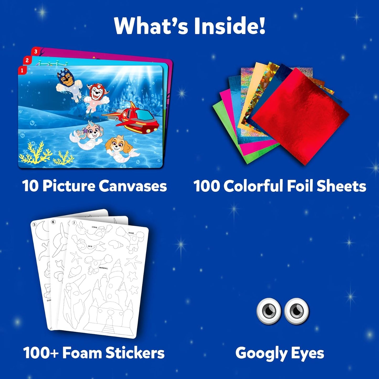 Skillmatics Foil Fun - PAW Patrol, Mess-Free Art & Craft Kits for Kids, DIY Creative Activity, Travel Toys, Christmas Gifts for Fans of Chase, Marshall, Skye, Girls, Boys, Ages 4, 5, 6, 7, 8 and Up