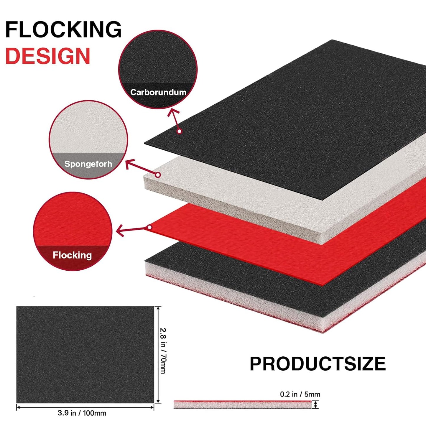 30-Pcs 3x4 Inch 1500 Grit Sanding Sponge Set, Soft Foam Hand Sanding Blocks, Ultra-Fine Wet/Dry Sandpaper for Wood, Metal, Drywall, Furniture Polishing (1500Grit)