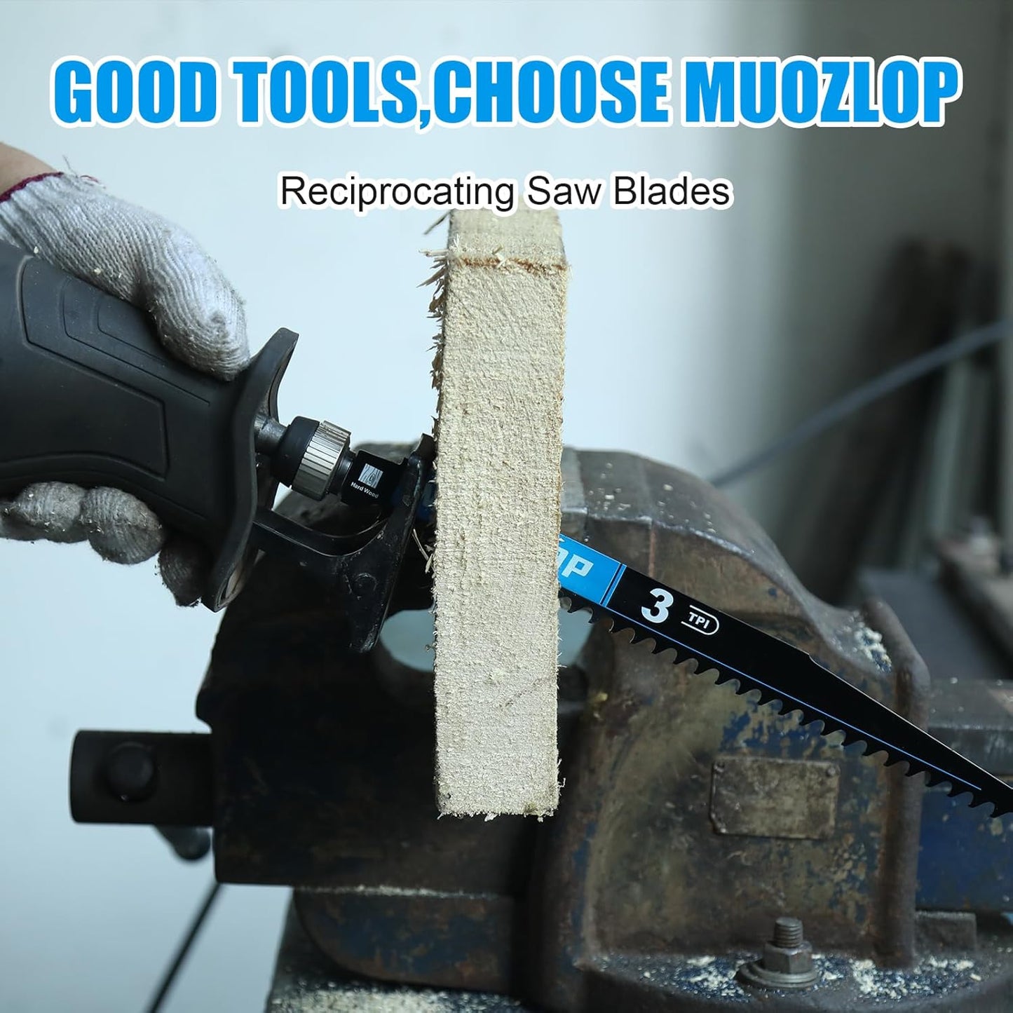 5 Pack 9 inch Reciprocating Saw Blades Set，3 TPI High Carbon Saw Blades for Woodcutting ，Saw Blades with Organizer Case (5, 3T/9inch)