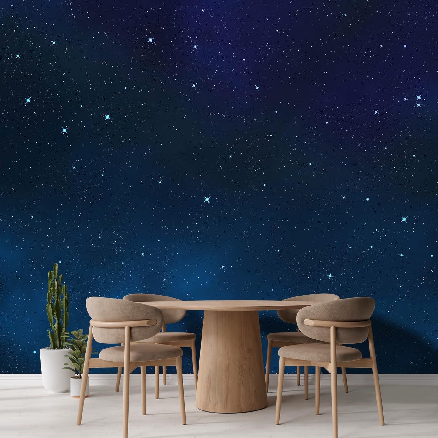 wall26 Wall Sticker/Wall Mural Beautiful Scenery of The Starry Night, Not Peel and Stick, Non-Woven Wallpaper Decorative for Bedroom, Living Room, Office - 96x144 inches