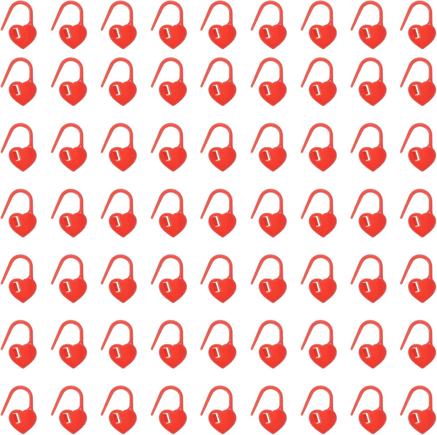 uxcell 400pcs Stitch Markers for Crocheting, Heart Shaped Crochet Marker Needle Clip Counter for Knitting Clothing Tag DIY Craft,Red