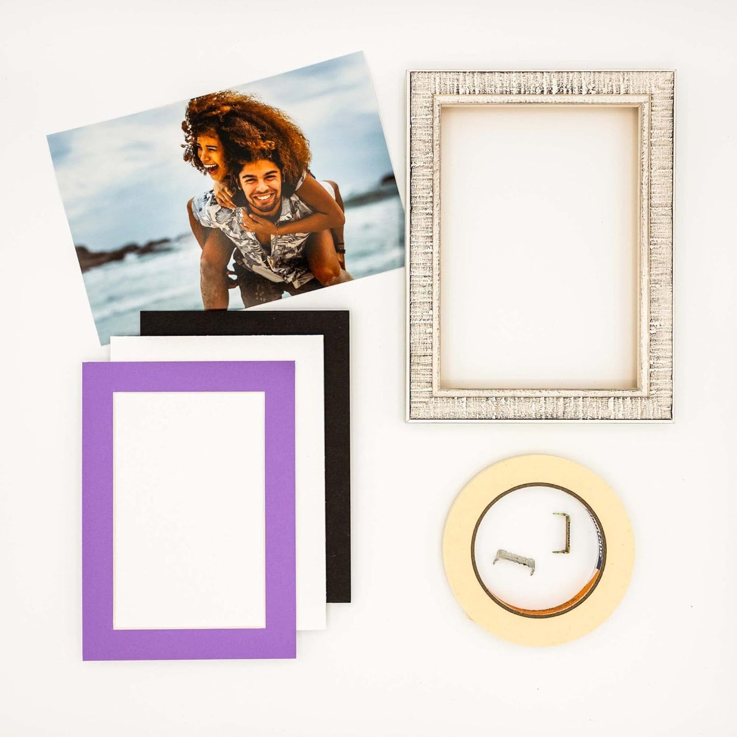 5x7 Mat for 8.5x11 Frame - Precut Mat Board Acid-Free Light Purple 5x7 Photo Matte For a 8.5x11 Picture Frame, Premium Matboard for Family Photos, Show Kits, Art, Picture Framing, Pack of 25 Mats