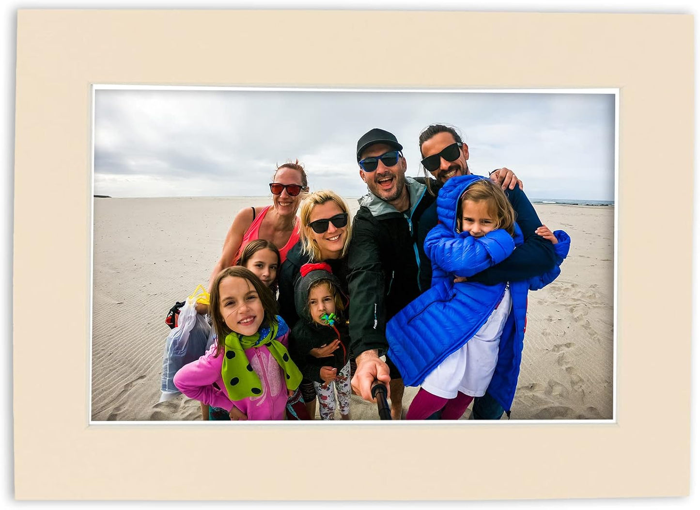 8x10 Mat Bevel Cut for 5x8 Photos - Acid Free Cream Precut Matboard - For Pictures, Photos, Framing - 4-ply Thickness