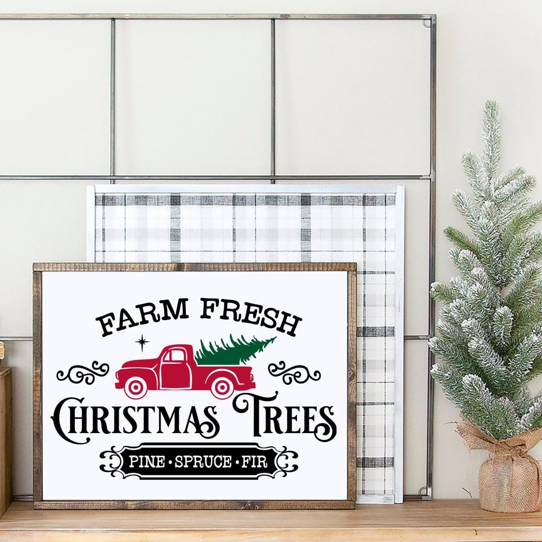 Christmas Stencils for Crafts Reusable A4 Christmas Stencil Holiday Stencils for Painting on Wood Fabrics Porch Hanger Decor