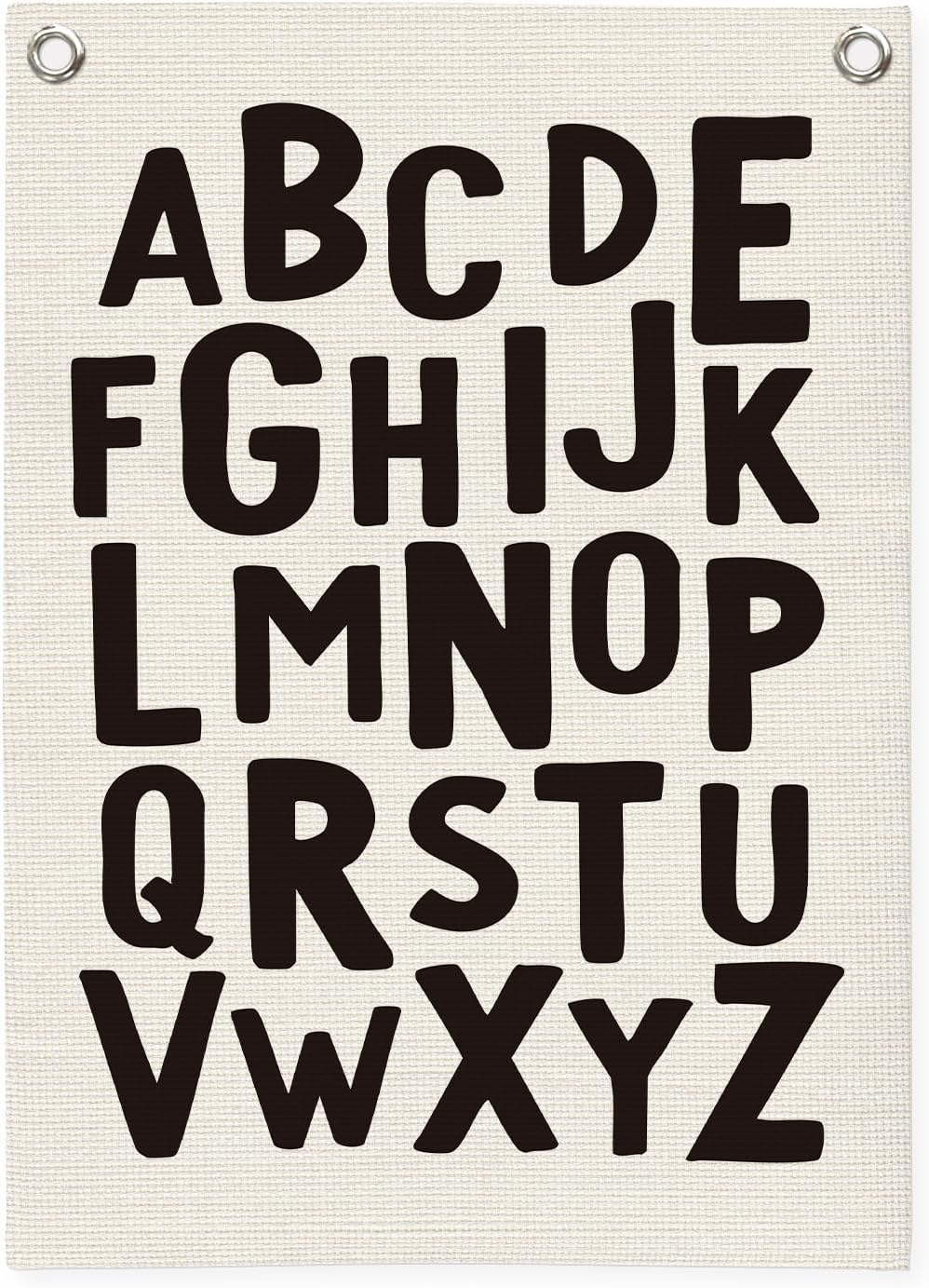 Toddler Room Decor,Alphabet Numbers Linen Canvas Banner,Classroom ABC Banner Wall Hanging Flag Decor for Preschool Kindergarten Toddler Playroom Nursery Classroom 18x25 Inch