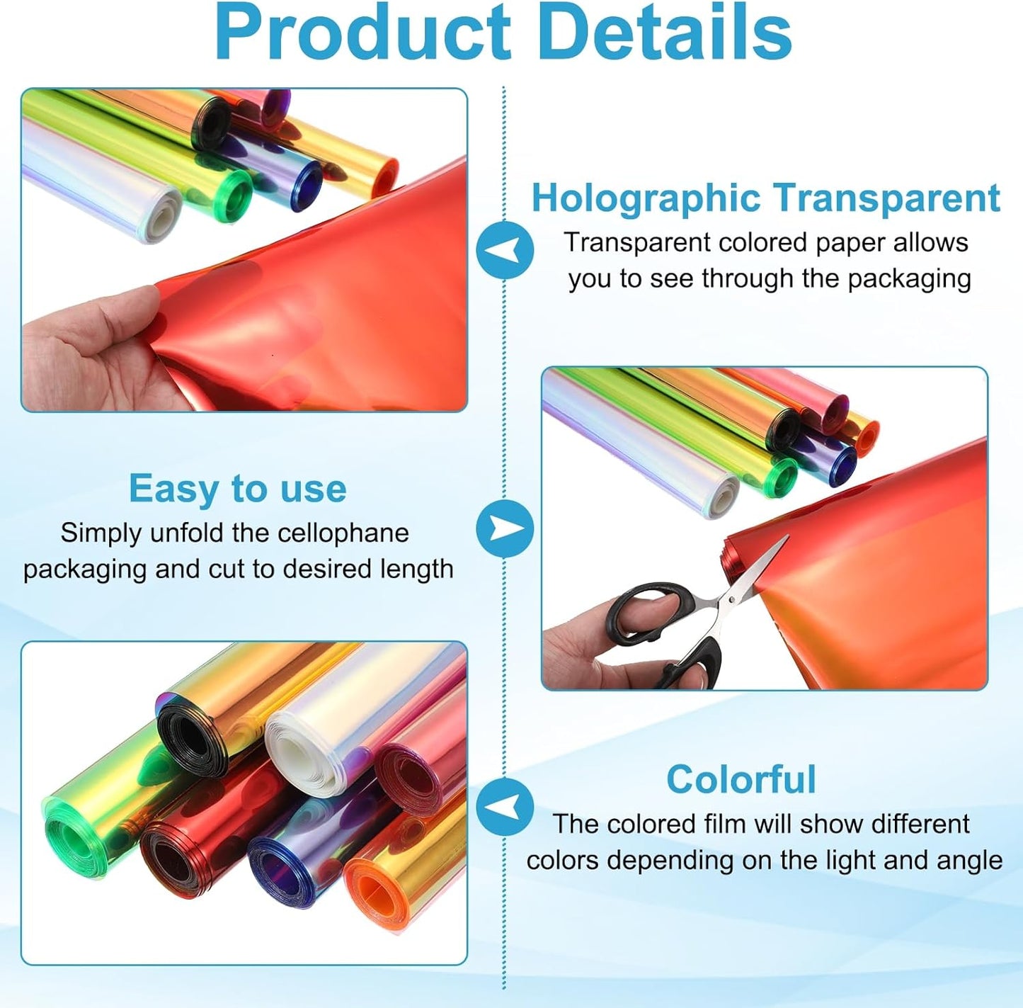 MECCANIXITY Holographic Clear PVC Vinyl Film Holographic PVC Fabric Waterproof Dichroic Film 12 x 48 Inch for Handbags Bows Earrings DIY Craft,Laser Dark Green