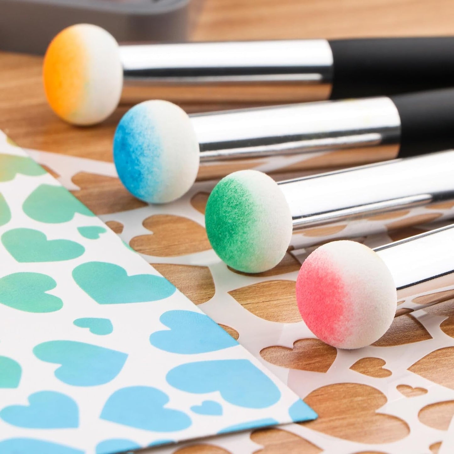 8PCS/Sets Ink Applicator,Paper Pouncers for Direct Ink Application On Crafts Projects Easily,Inking Sponge for Stamp Ink Distressing,Blending Card Making Tools,Sponge Applicators,Mini Paper Pouncers