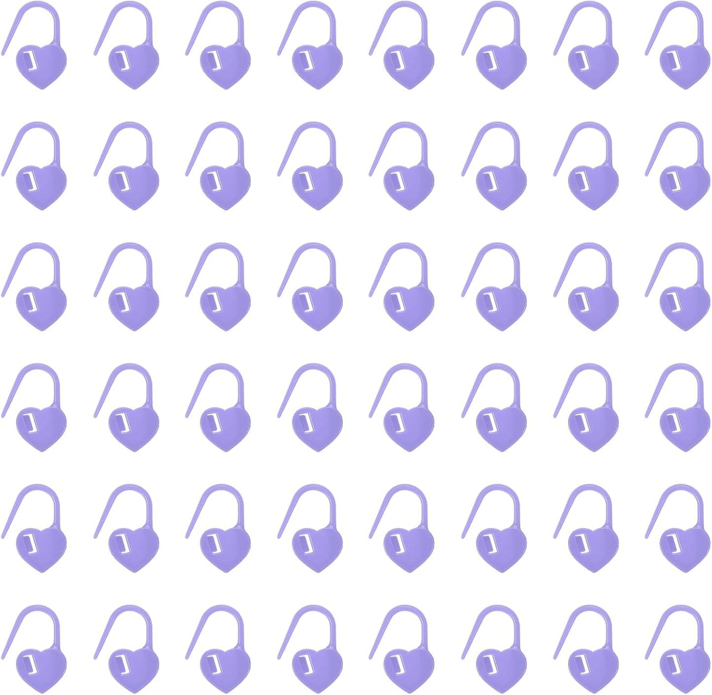 uxcell 200pcs Stitch Markers for Crocheting, Heart Shaped Crochet Marker Needle Clip Counter for Knitting Clothing Tag DIY Craft,Purple