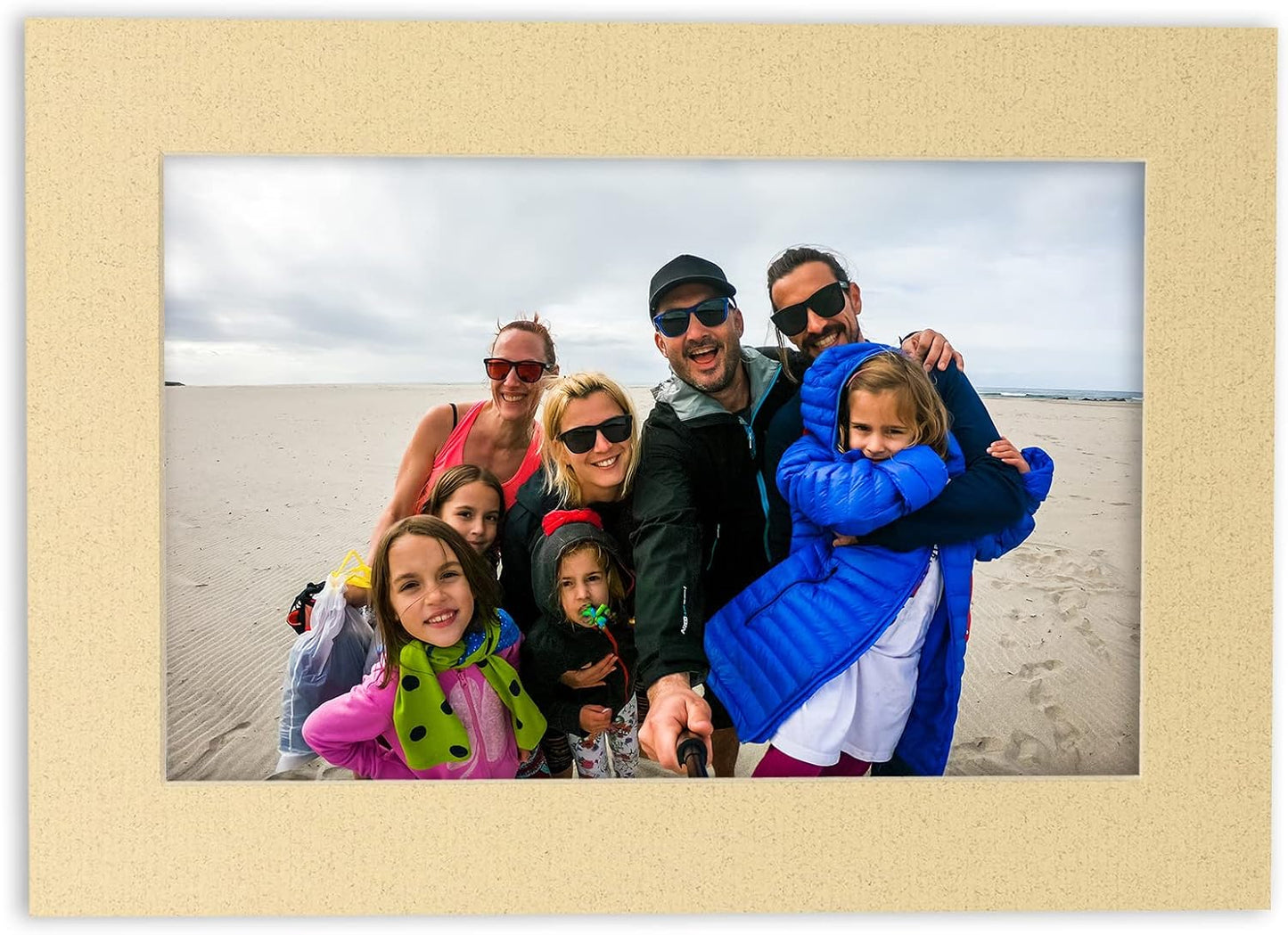 8x10 Mat Bevel Cut for 5x8 Photos - Acid Free Tan Precut Matboard - For Pictures, Photos, Framing - 4-ply Thickness